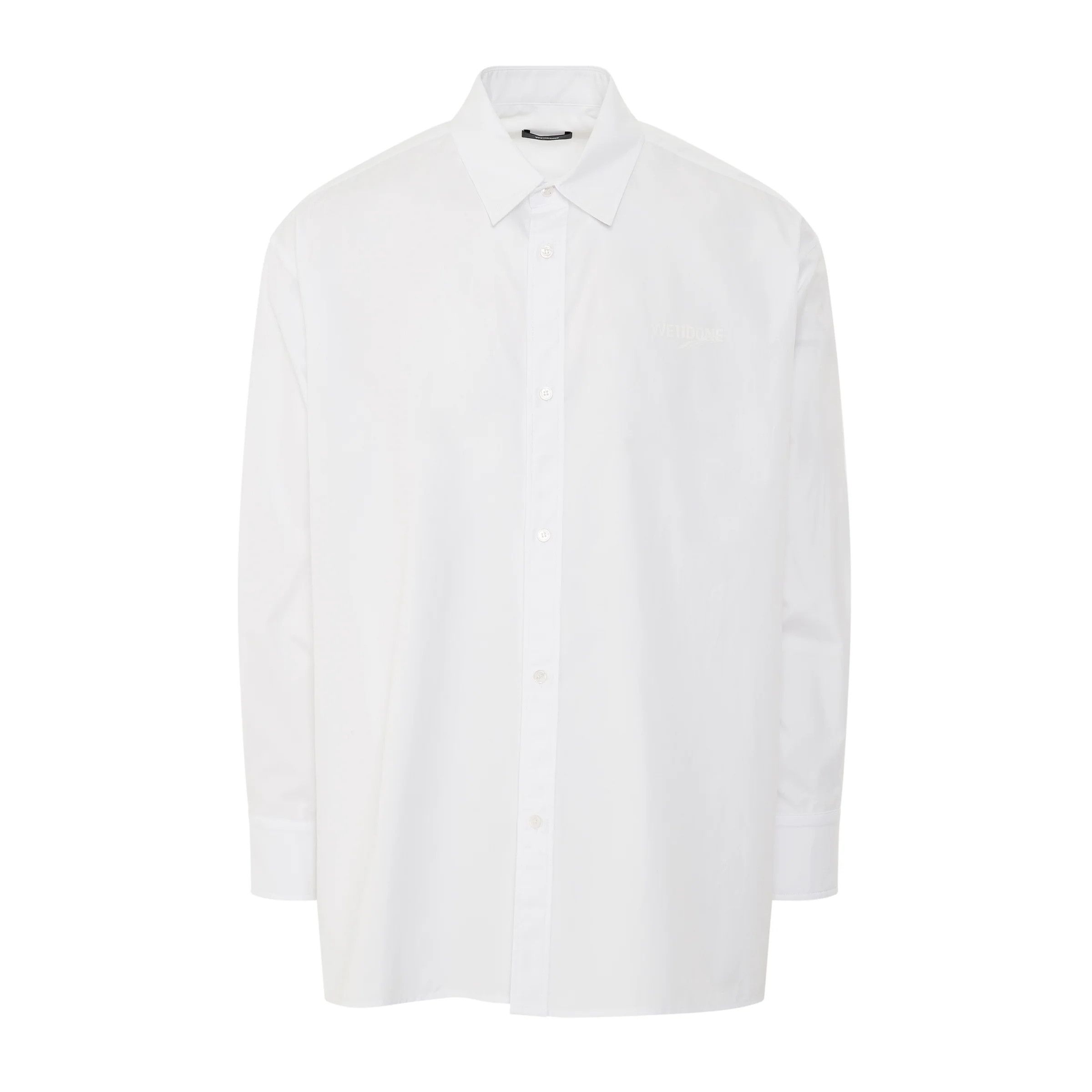 WE11DONE o1mris0824 Cotton Shirt in White Size US M / EU 48-50 / 2 - 1 Thumbnail