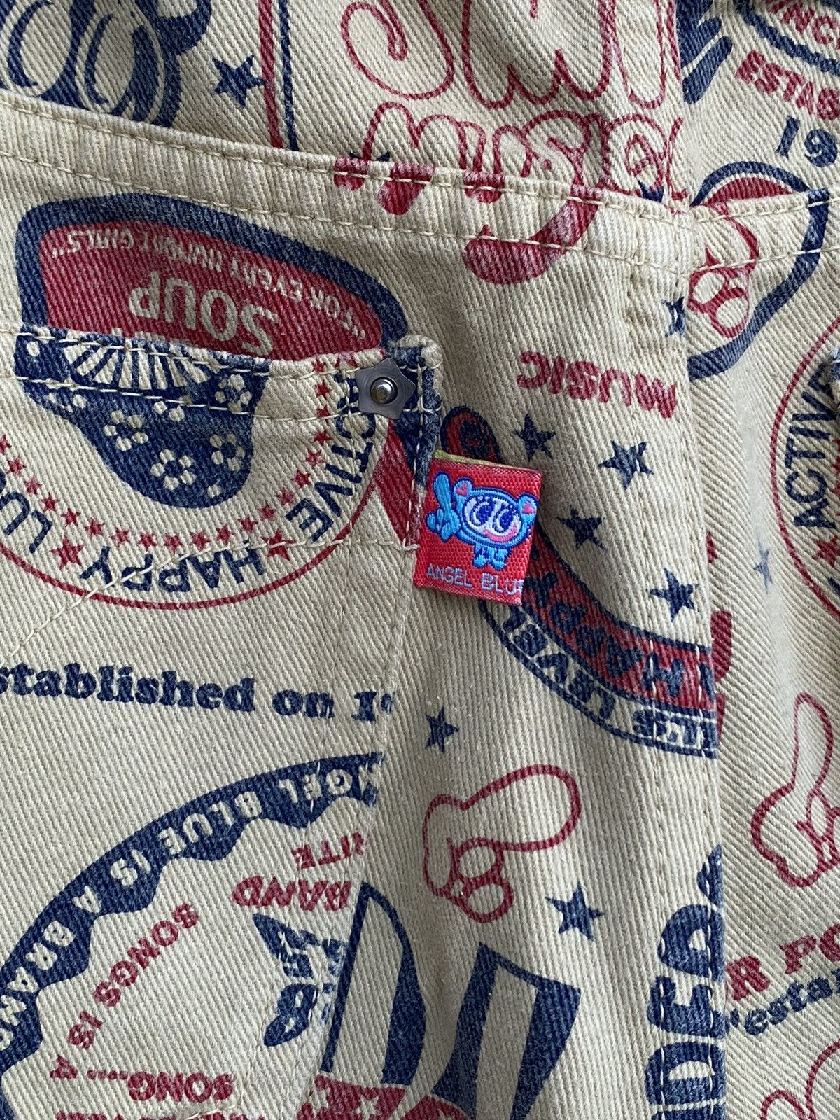 Angel Blue Vintage Angel Blue Printed All Overprinted / Hysteric Size US 26 / EU 42 - 9 Thumbnail