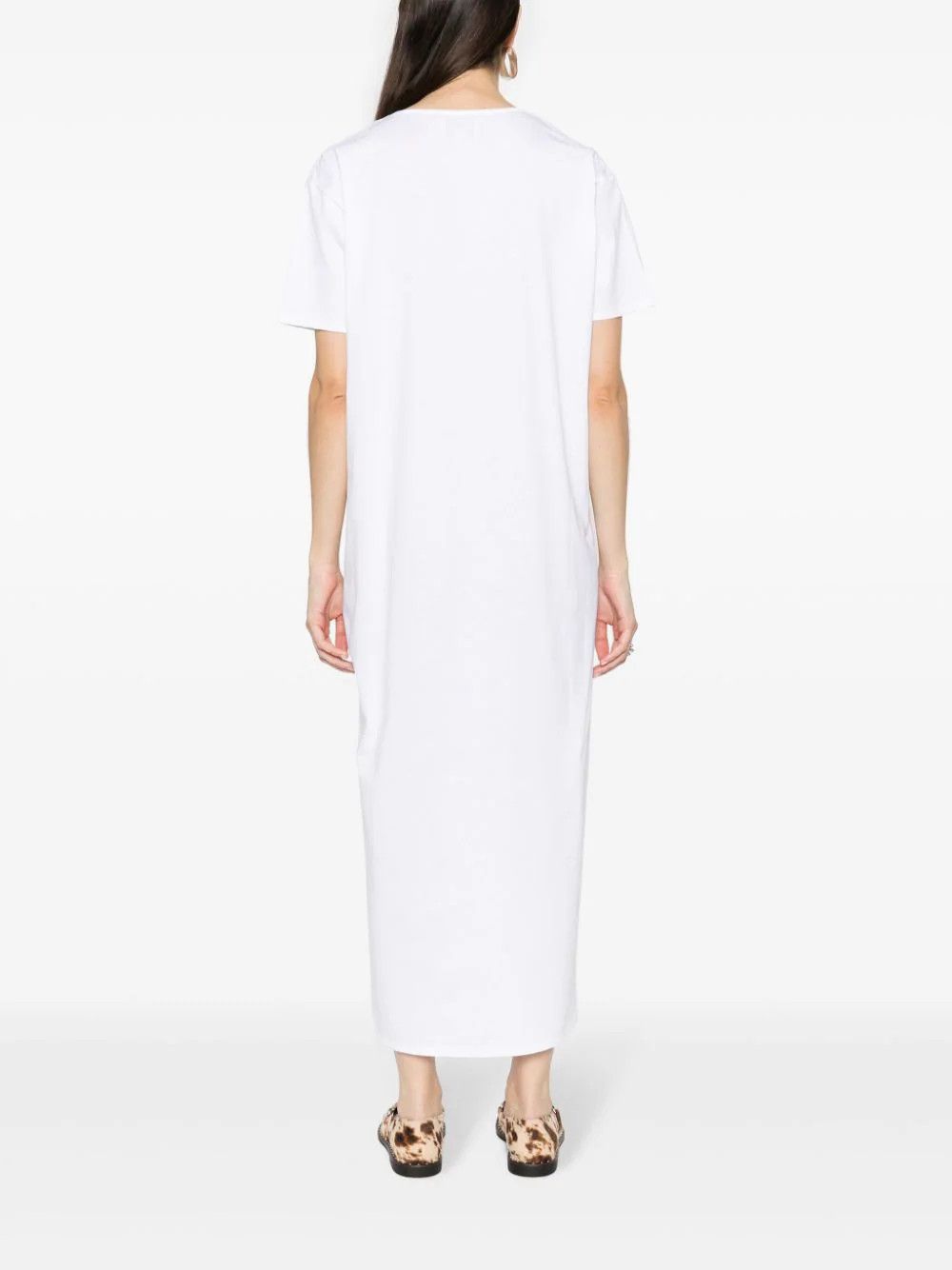 Loulou de Saison o1s22i1n1024 Arue Pima Cotton Maxi Dress in White Size S / US 4 / IT 40 - 4 Thumbnail