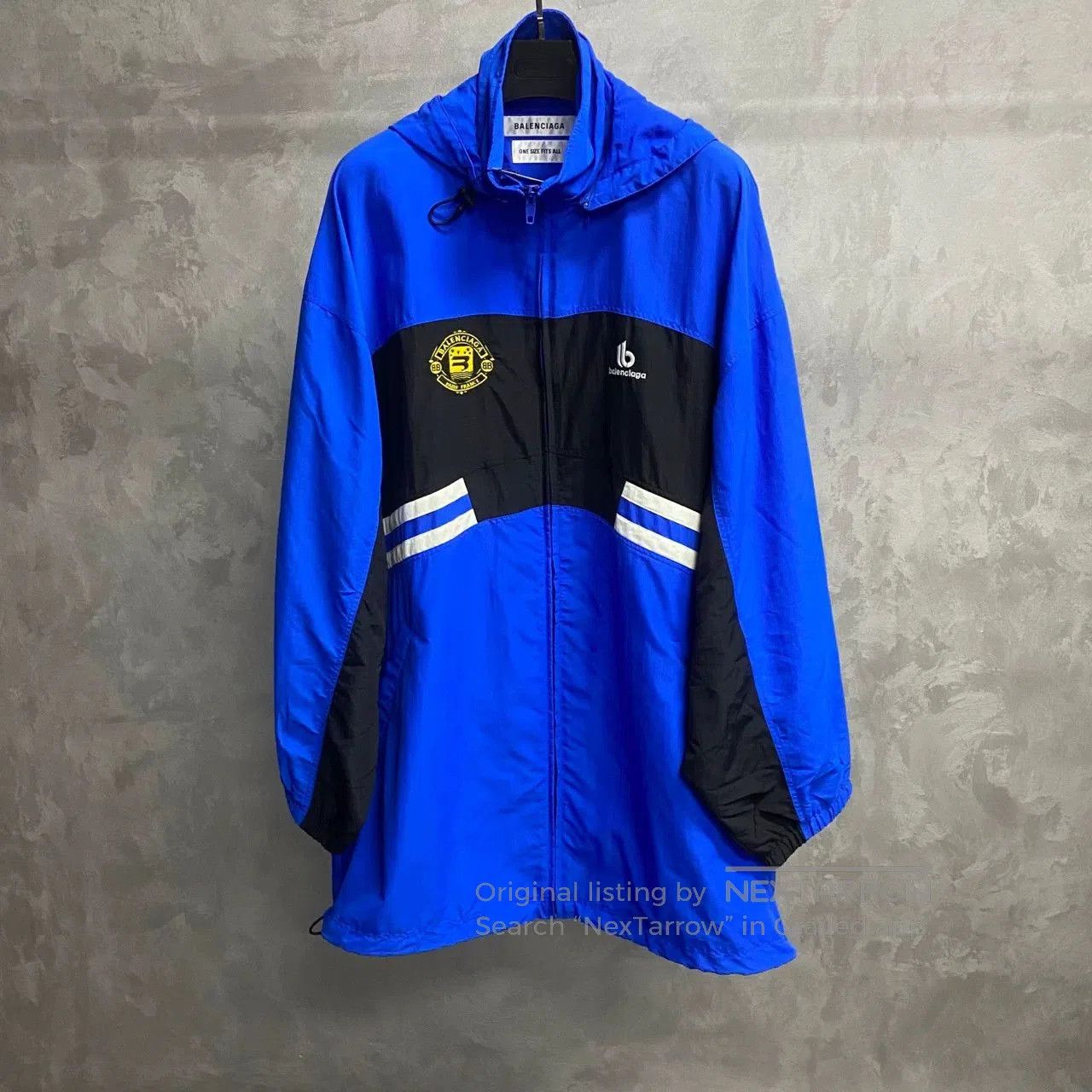 Balenciaga Balenciaga Blue Embroidered Logo Coach Jacket. Size US M / EU 48-50 / 2 - 1 Thumbnail