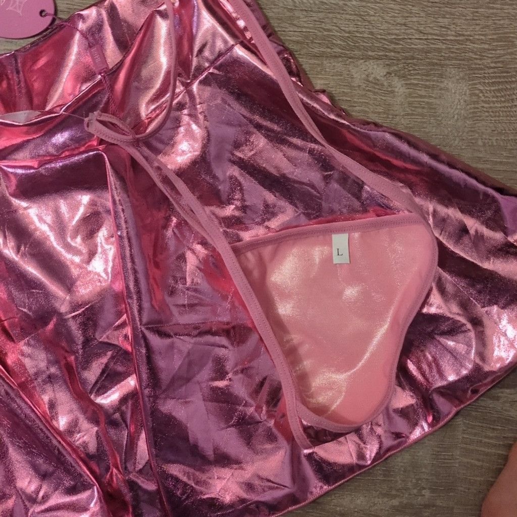 Other Avidlove chrome pink skirt and g-string thong size large Size 28" / US 6 / IT 42 - 2 Thumbnail