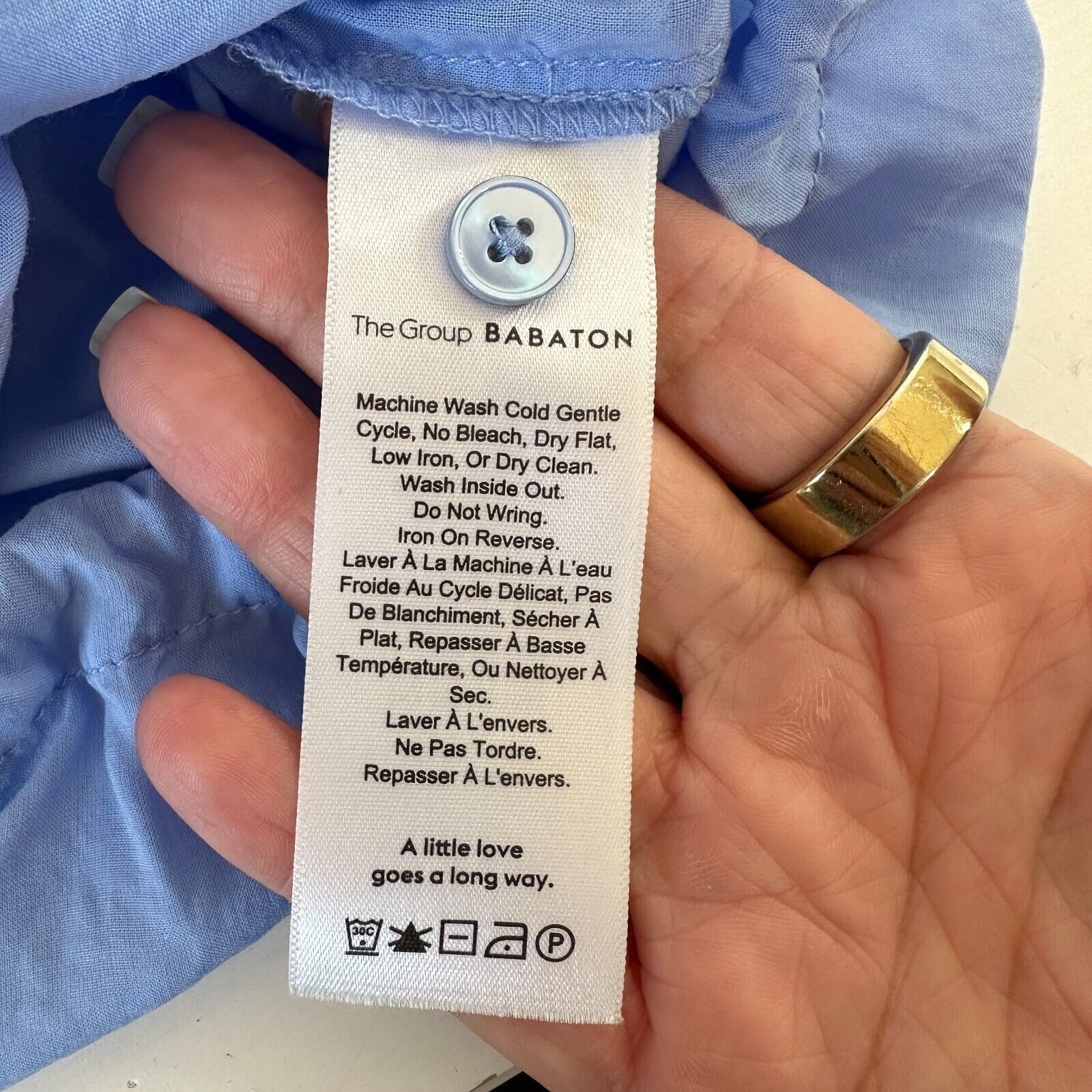 Aritzia Babaton Blue Cardin Sleeveless Button Drawstring Waist Top Size XS / US 0-2 / IT 36-38 - 8 Thumbnail