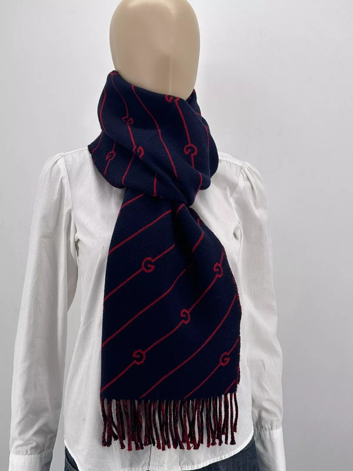 Gucci New Gucci Scarves Wool- 44x214cm Size ONE SIZE - 2 Thumbnail
