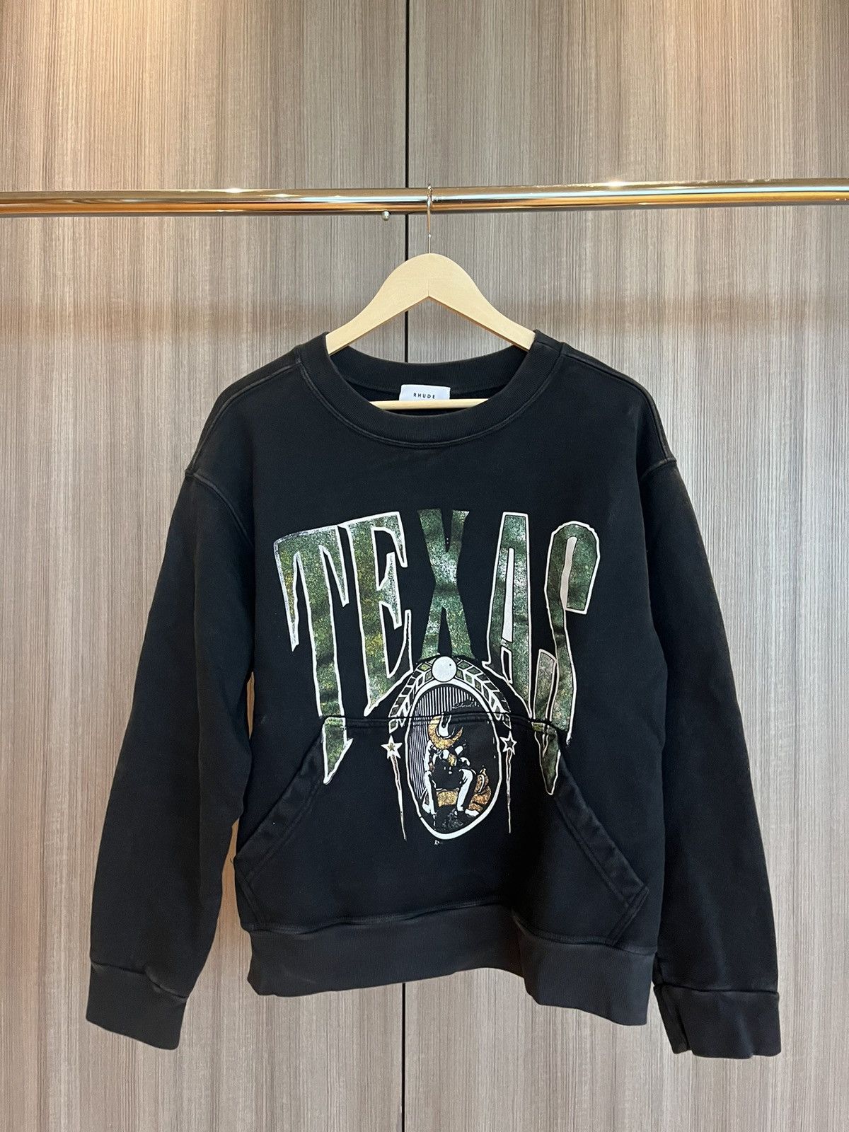Rhude Rhude Texas Stone Wash Crewneck Size US S / EU 44-46 / 1 - 1 Thumbnail