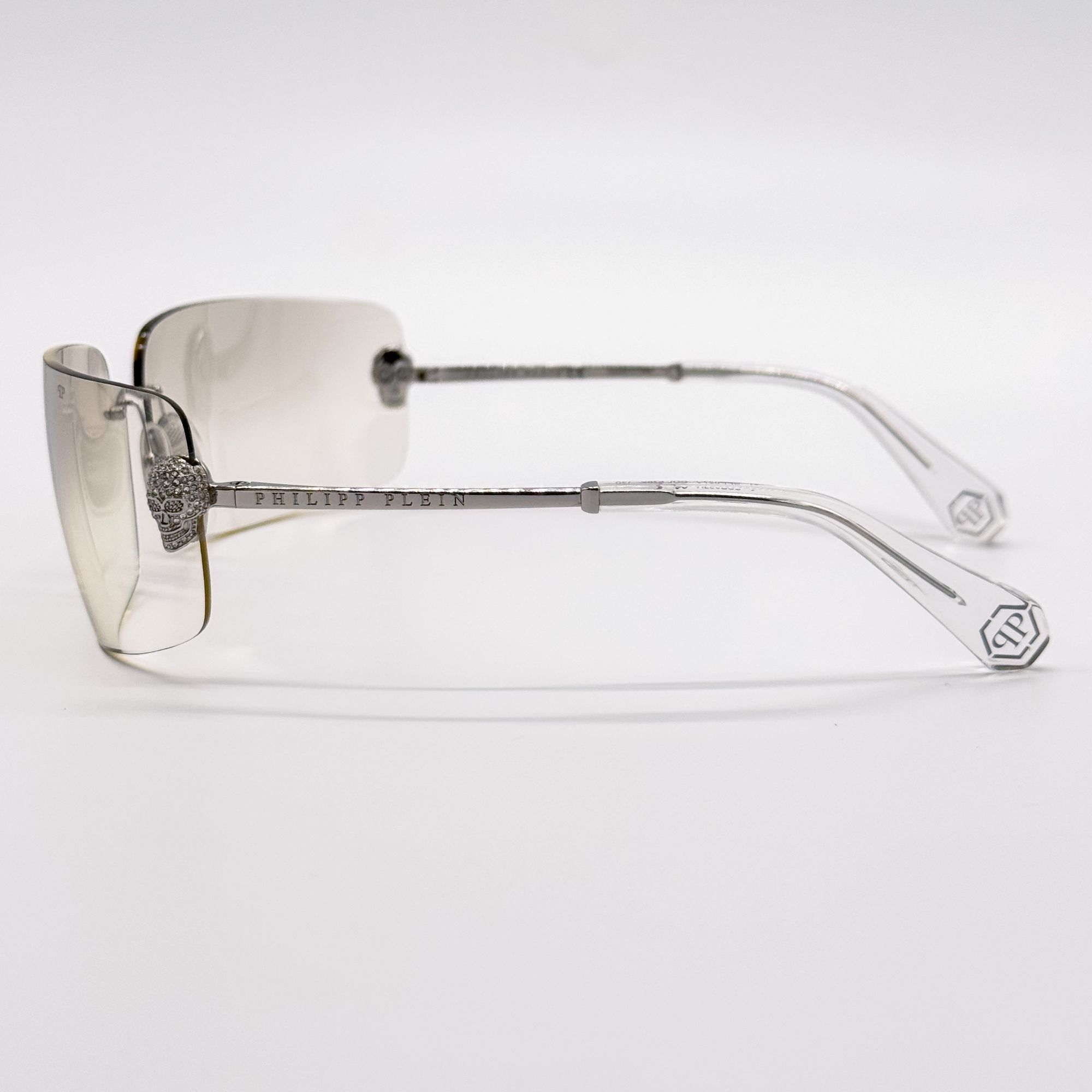 Philipp Plein NEW PHILIPP PLEIN SUNGLASSES SPP027V 579X SILVER WOMEN Size ONE SIZE - 6 Thumbnail