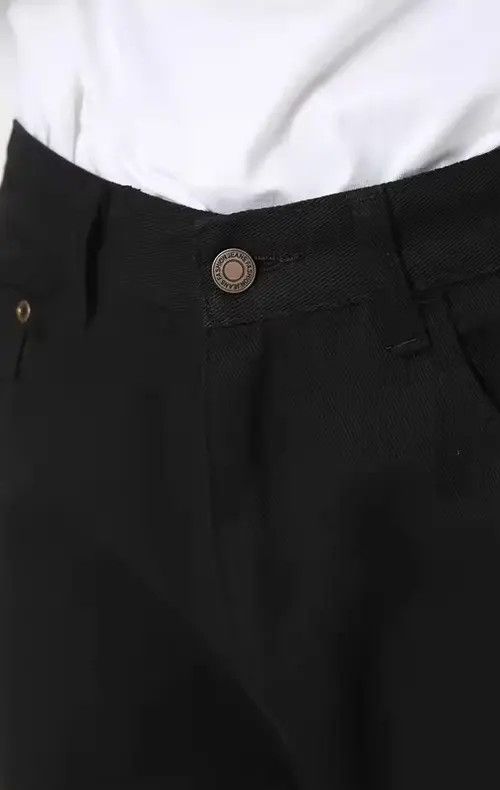 Japanese Brand Ripped Jeans Men Black Streetwear Y2k Denim Size US 29 - 4 Thumbnail