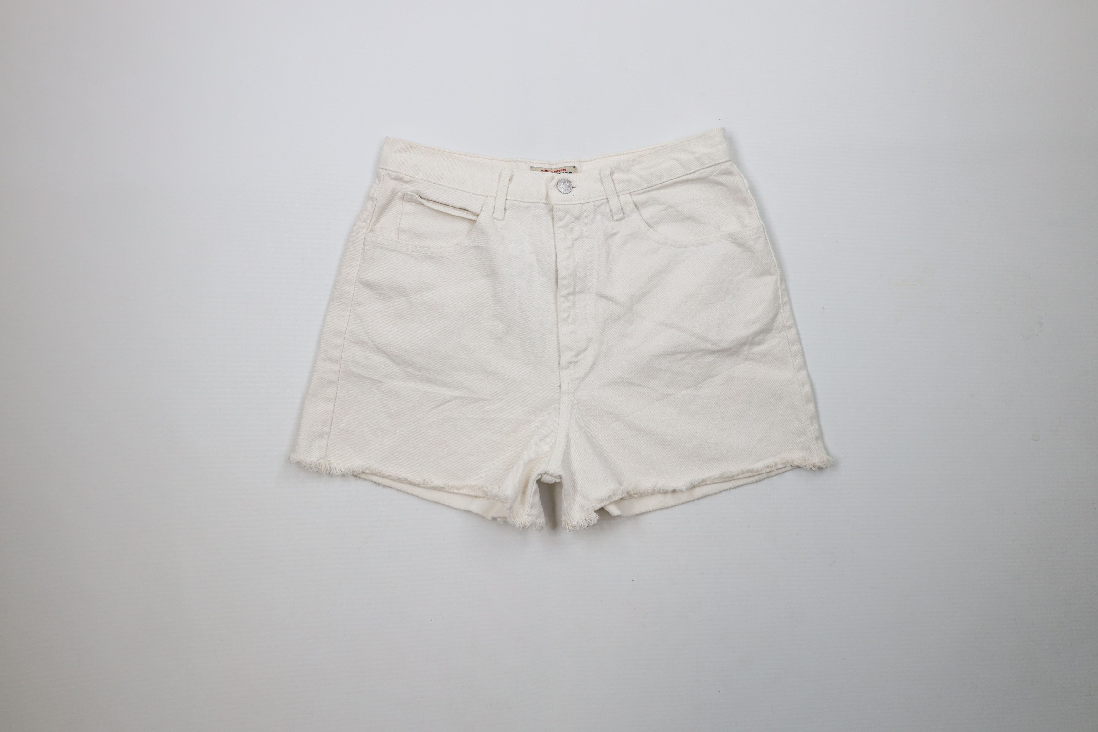 Guess × Vintage Vintage 90s Guess Spell Out Cut Off Denim Jean Shorts USA Size 32" / US 10 / IT 46 - 1 Thumbnail