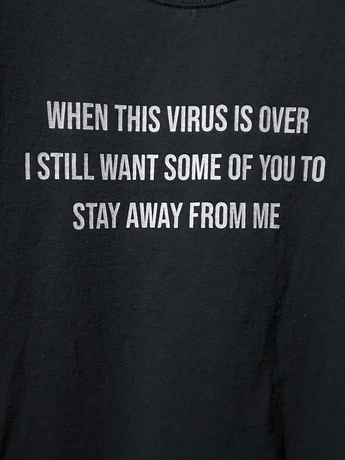 Vintage Y2k text “when this virus it over” black t shirt size L Size US L / EU 52-54 / 3 - 2 Thumbnail