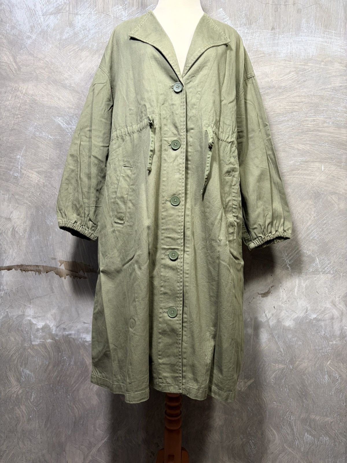 Japanese Brand Japanese Natural Couture Women Army Parka Jacket Size L / US 10 / IT 46 - 3 Thumbnail