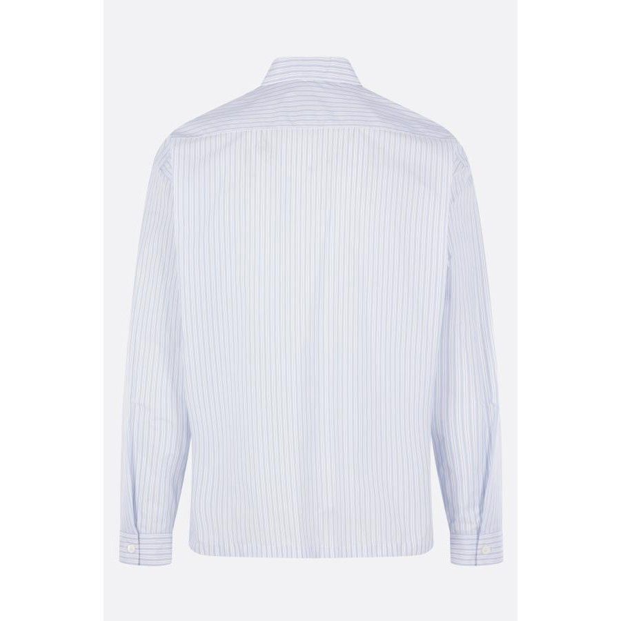 Prada PRADA Full Zip Striped Blue Re-Nylon Shirt New & Authentic ( Size US XL / EU 56 / 4 - 2 Thumbnail