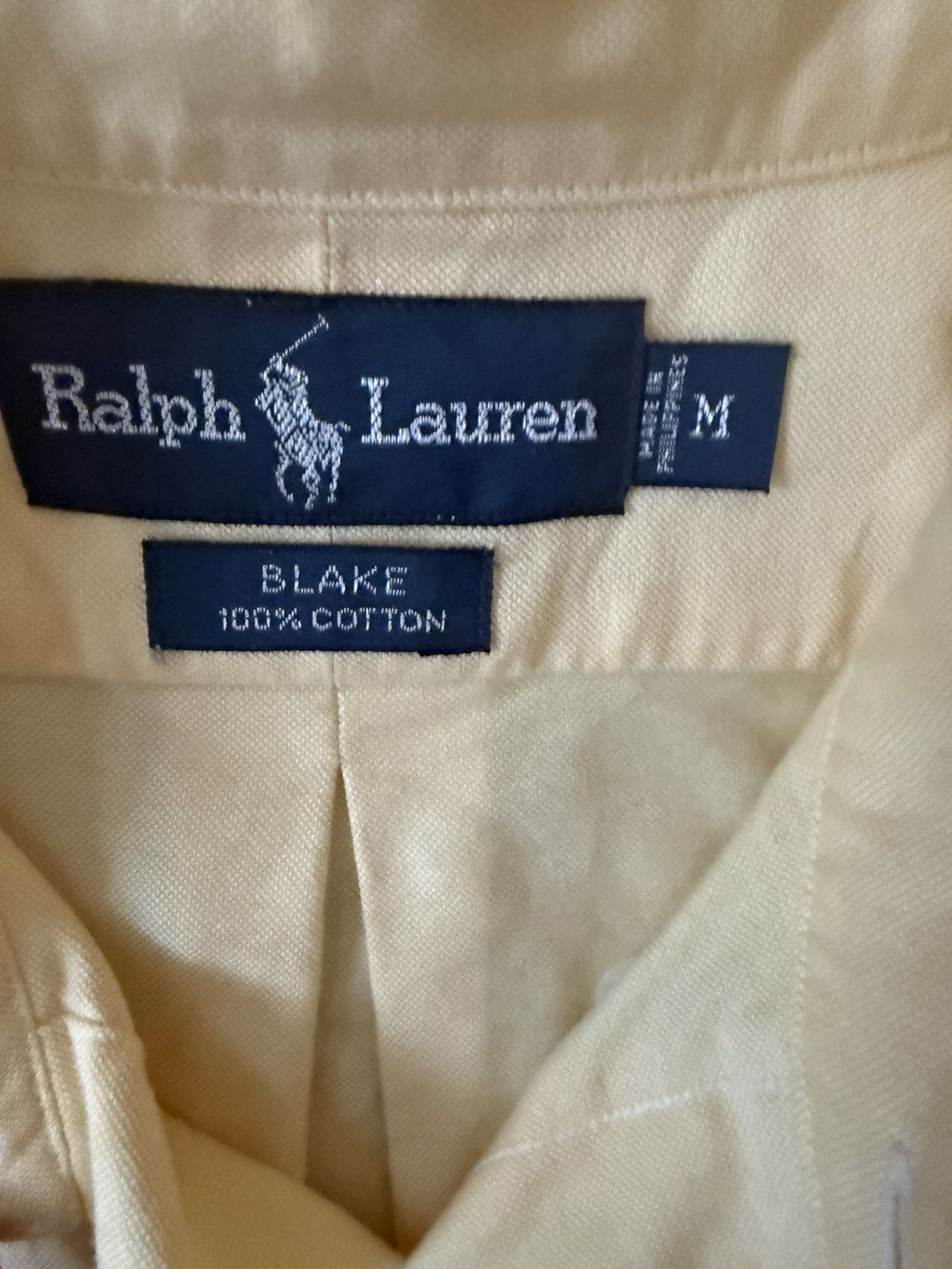 Ralph Lauren × Vintage Vintage 90's Ralph Lauren Yarmouth Oxford Yellow Mens Size US M / EU 48-50 / 2 - 5 Thumbnail