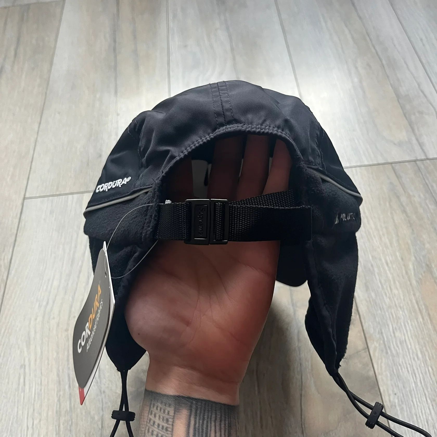 Supreme Supreme Polartec Lined Packable Earflap Camp Cap Black Size ONE SIZE - 5 Thumbnail