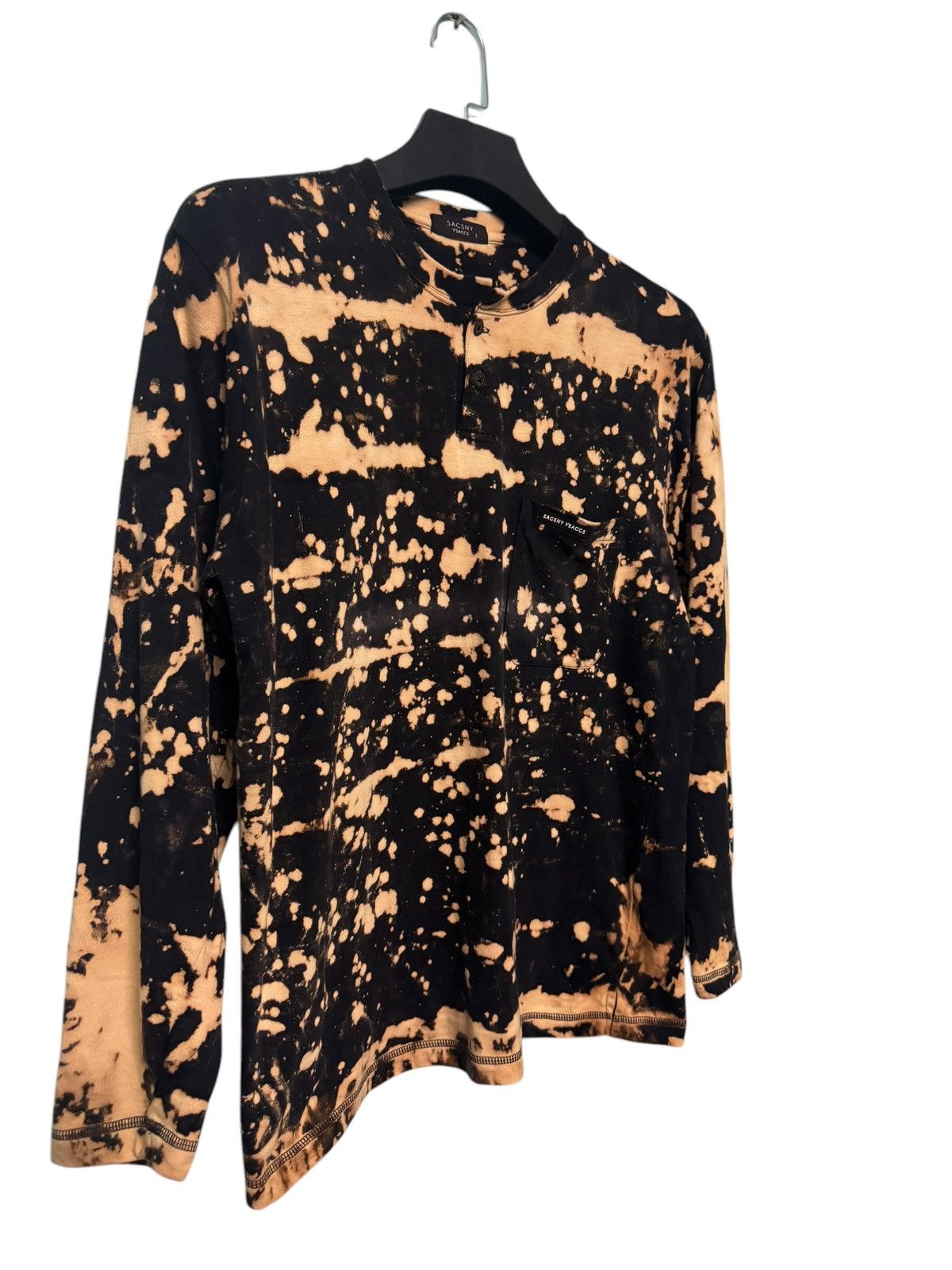 Yohji Yamamoto 💥 YOHJI YAMAMOTO SACSNY Y’SACCS ACID WASH L/S SHIRT Size US L / EU 52-54 / 3 - 3 Thumbnail