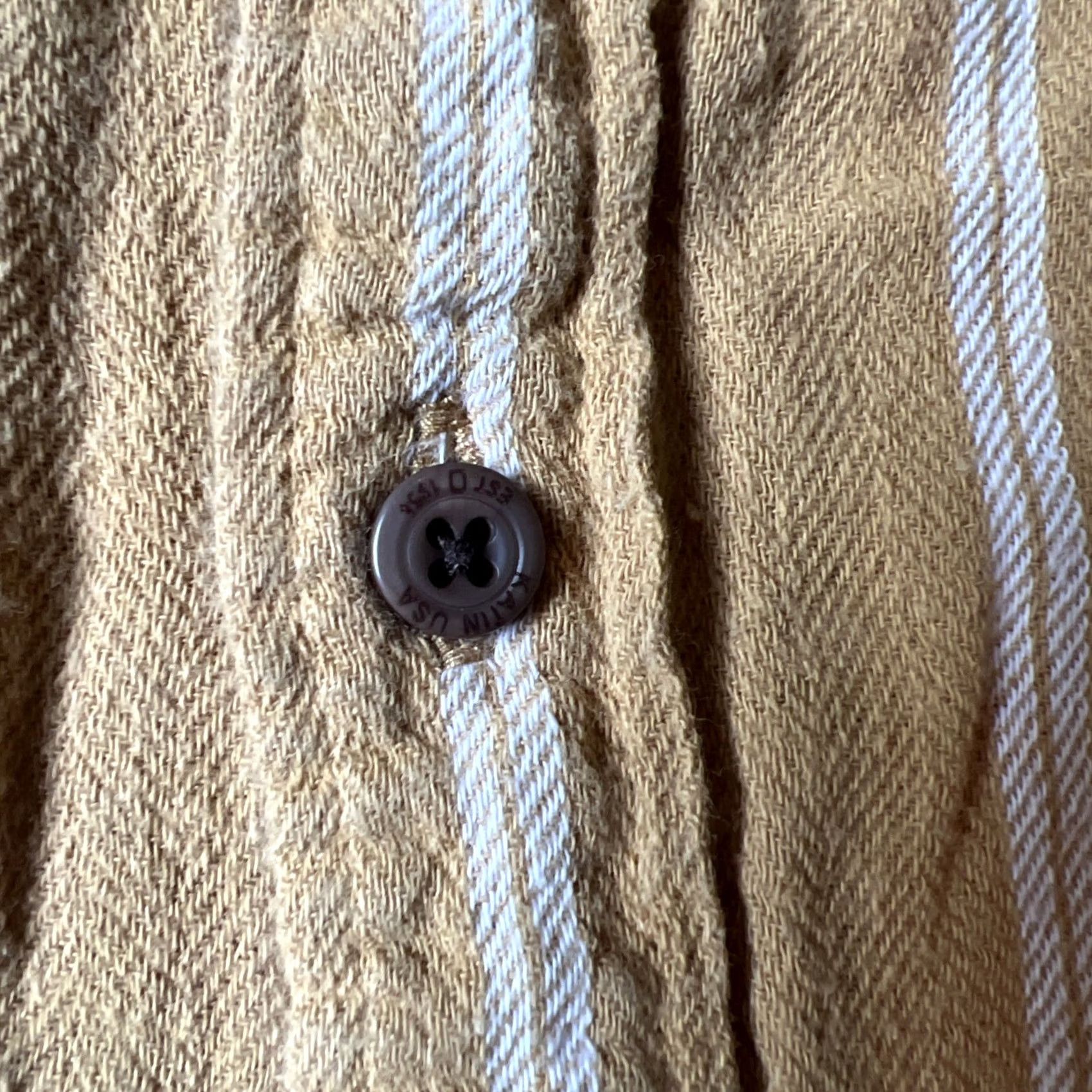 Katin VINTAGE Katin Shirt Mens L Gold Kanvas Surf Hawaiian Aloha Button Adult Striped Size US L / EU 52-54 / 3 - 5 Thumbnail