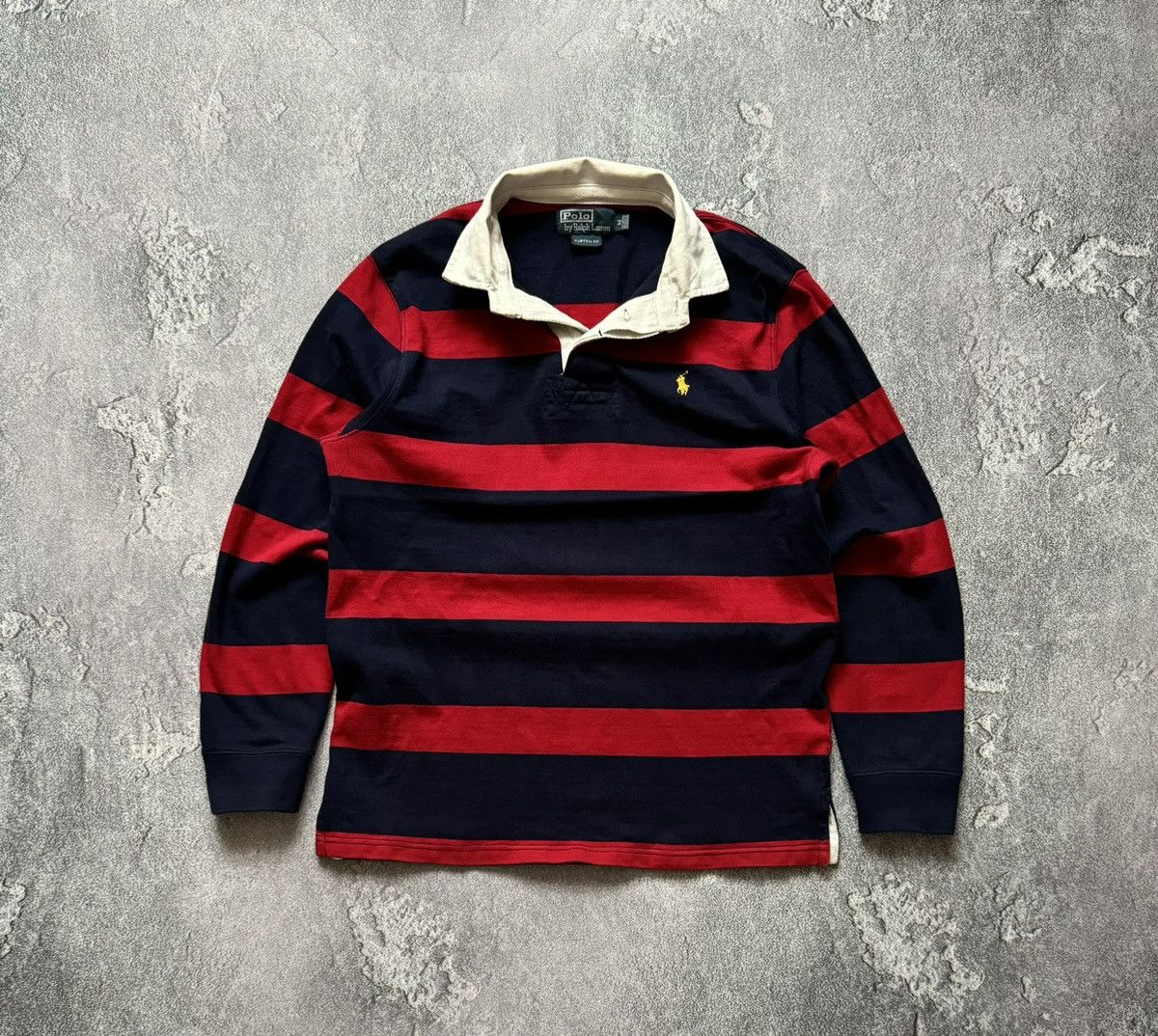 Polo Ralph Lauren × Vintage Polo Ralph Lauren M vintage sweatshirt rugby button up 90s Size US M / EU 48-50 / 2 - 6 Thumbnail