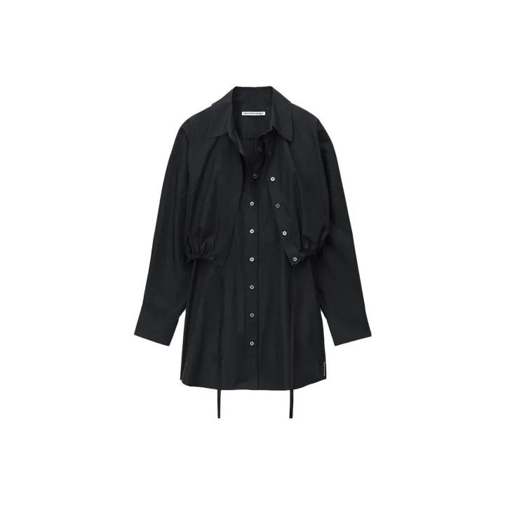 Alexander Wang Alexander Wang Minimalist Black Long Sleeve Dress 0079 Size S / US 4 / IT 40 - 1 Thumbnail