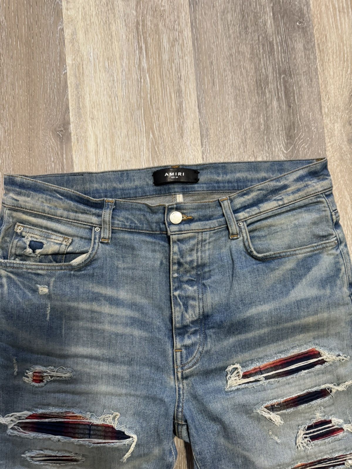 Amiri plaid flannel thrashers jeans