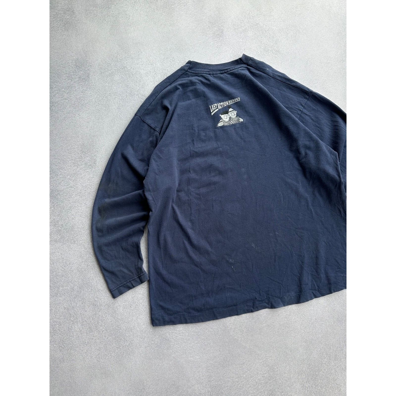 Vintage VTG Sesame Street Last Action Heroes 90s Cartoon Long Sleeve Size US XL / EU 56 / 4 - 13 Thumbnail