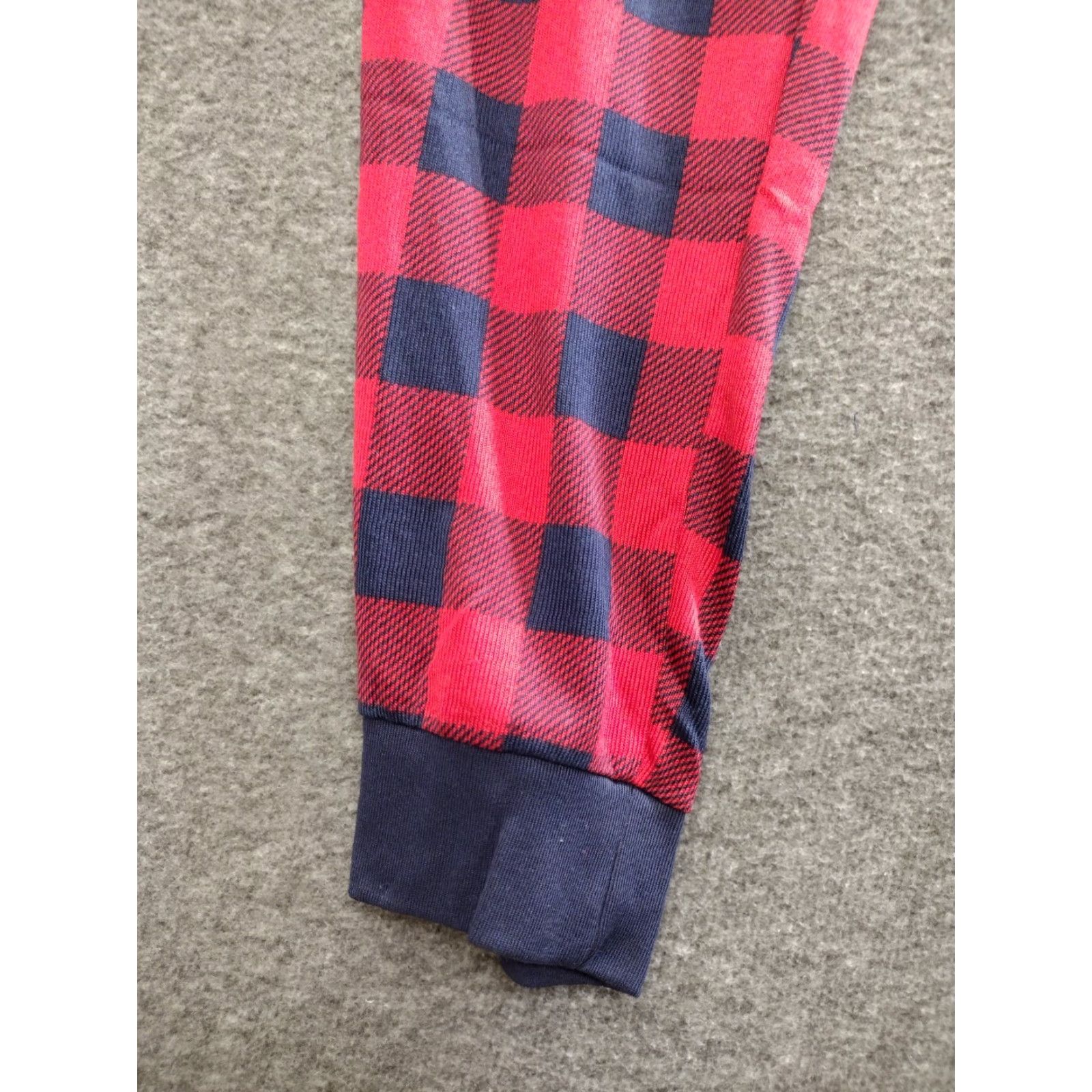 Vintage Dearfoams Men's Pajama Pants XL Red Plaid Flannel Lounge Pants with Pockets Size US 36 / EU 52 - 5 Thumbnail