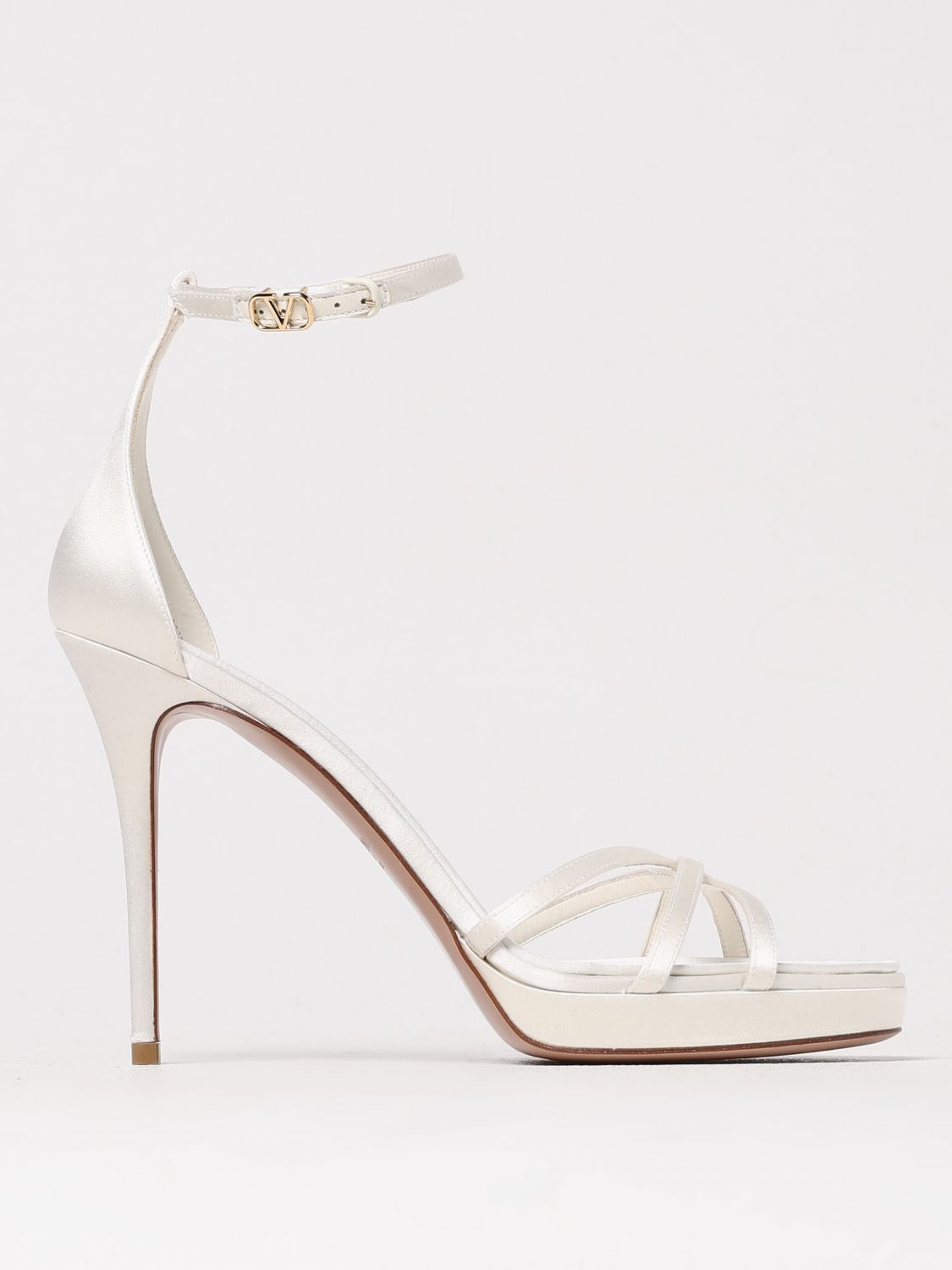 Valentino Valentino Garavani Heeled Sandal Woman Ivory Size US 10 / IT 40 - 1 Thumbnail