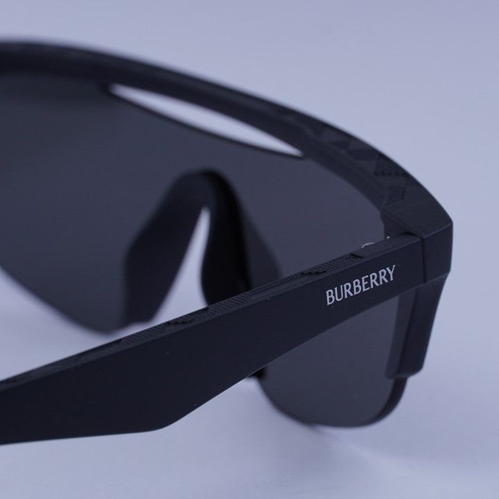 Burberry Burberry BE4460U 3464/87 Sunglasses Black Shield Frame Size ONE SIZE - 8 Thumbnail