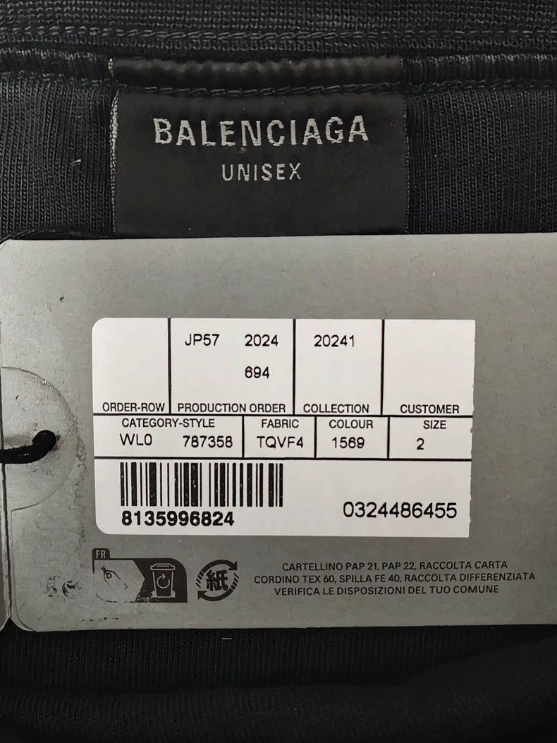 Balenciaga Balenciaga 24 Inside Out Black Sabotage Short Sleeve 2501-N Size US M / EU 48-50 / 2 - 6 Thumbnail
