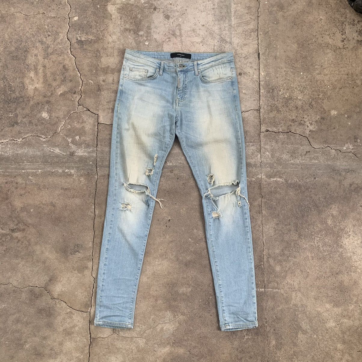 Represent Clo. Represent Knee Destroyer denim indigo jeans pants Size US 30 / EU 46 - 1 Thumbnail