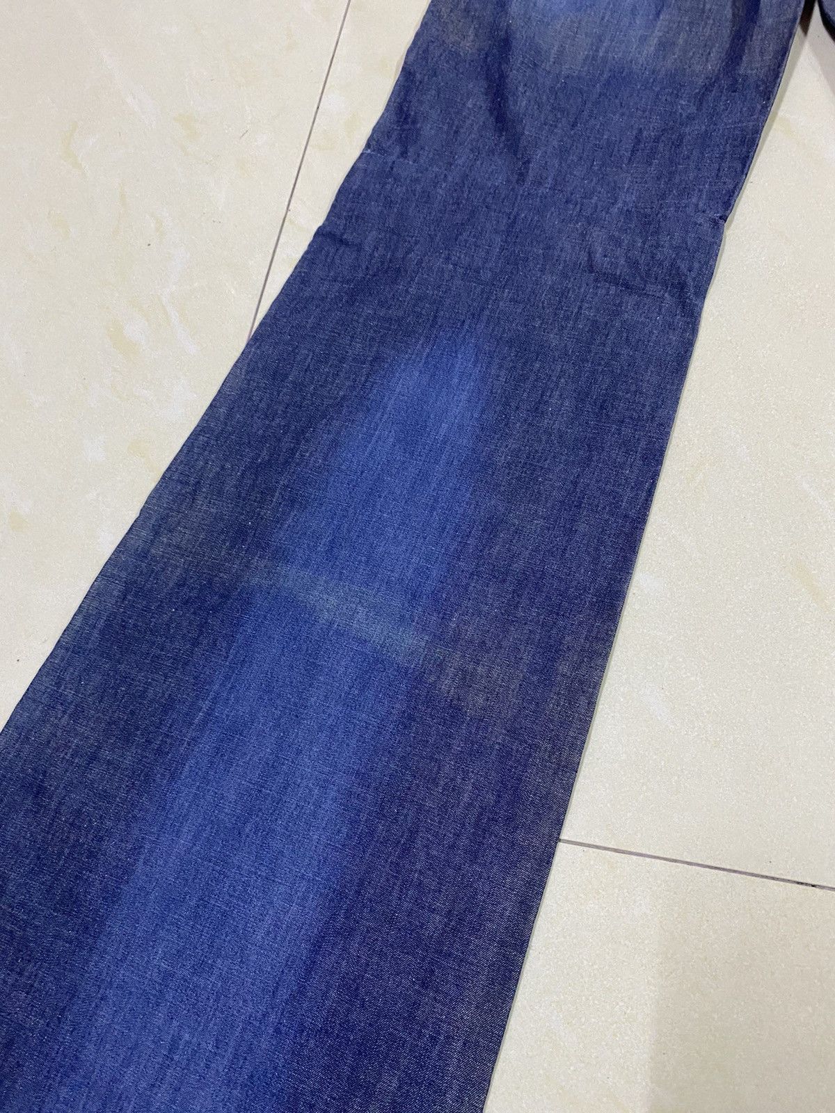 Marithe + Francois Girbaud Le Jean De MFG Wide Leg Flared Denim Faded Size 27" / US 4 / IT 40 - 9 Thumbnail