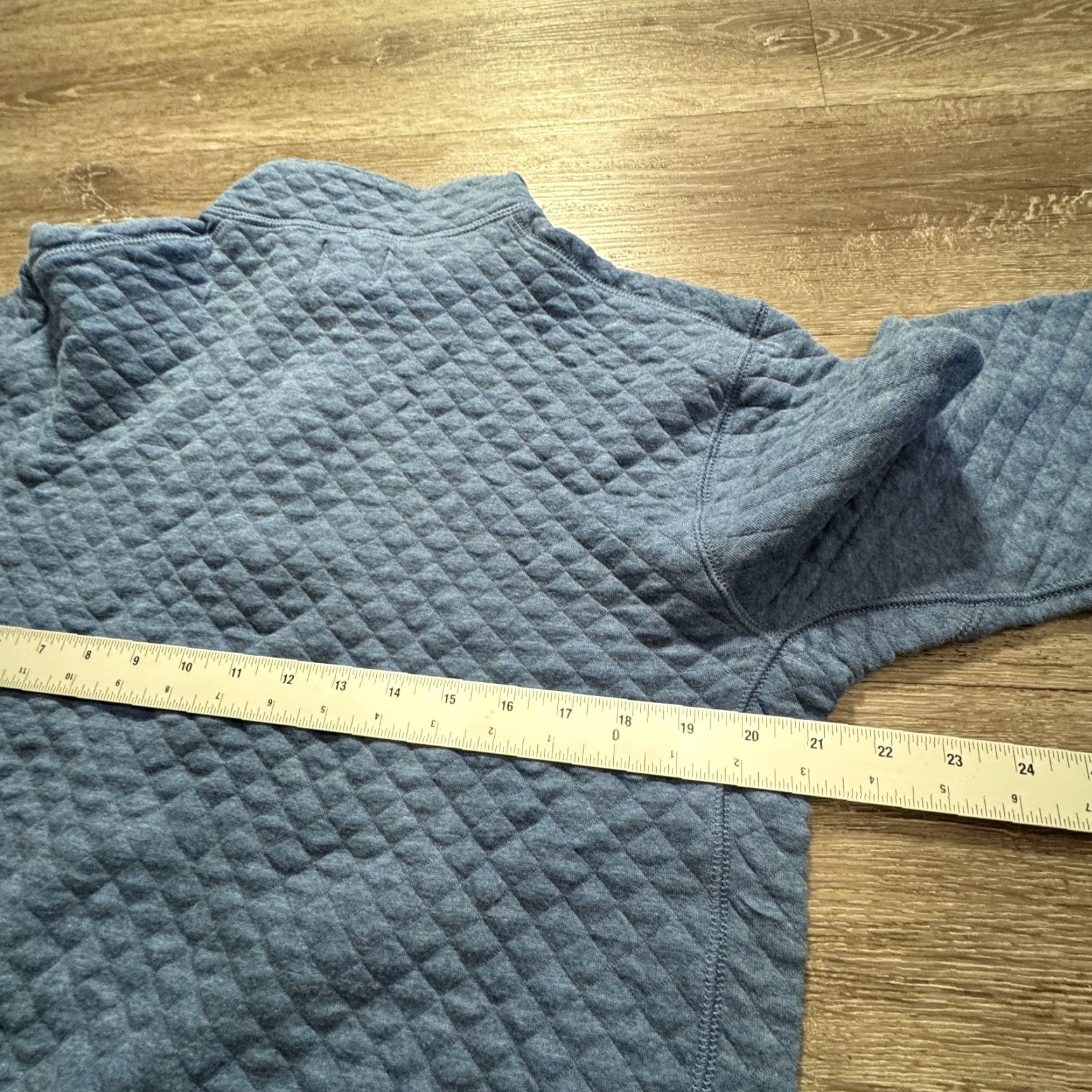 J.Crew J.CREW Jacket Mens Medium Blue Authentic Fleece Sweatshirt 1/4 Zip Quilted Adult Size US M / EU 48-50 / 2 - 7 Thumbnail