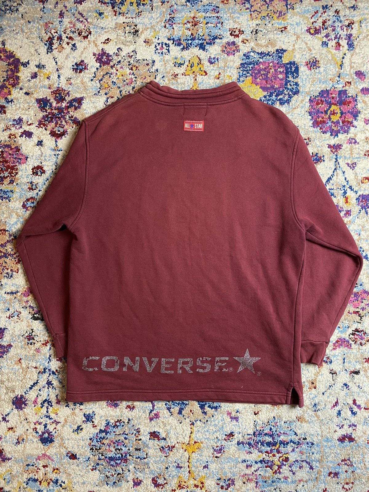 Converse × Vintage 90s Converse All Stars Pull up Round Neck Sweaters Jacket Size US L / EU 52-54 / 3 - 2 Thumbnail