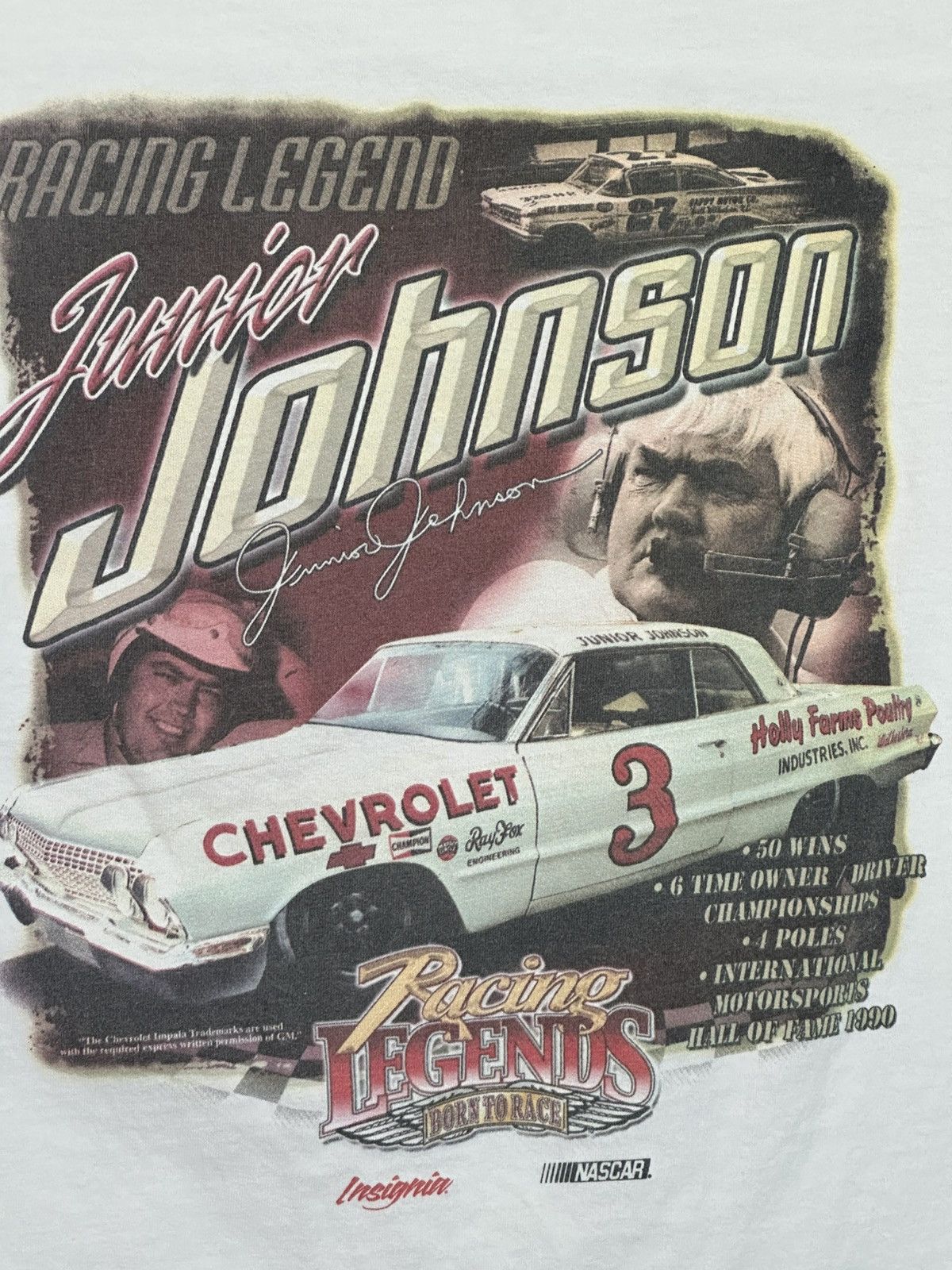 NASCAR Junior Johnson Racing Legends NASCAR Tshirt Men’s Large Size US L / EU 52-54 / 3 - 4 Thumbnail