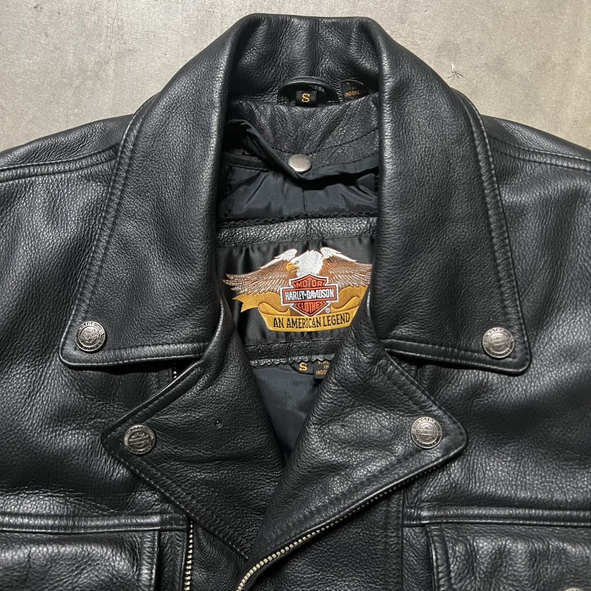 Harley Davidson × Vintage Harley Davidson “Conceal Carry” Motorcycle Leather Jacket Size US S / EU 44-46 / 1 - 4 Thumbnail
