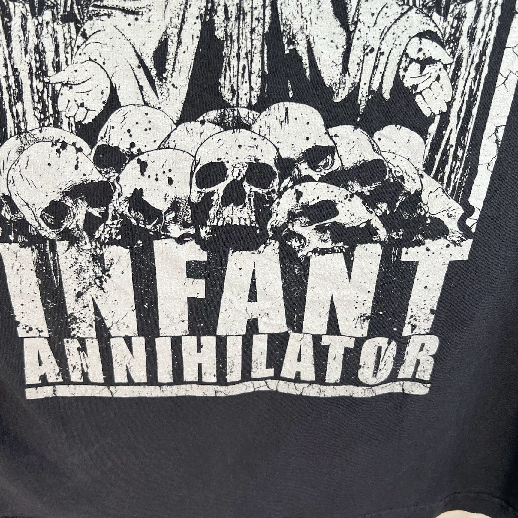 Vintage VINTAGE Band T-Shirt Deathcore Skull Black Infant Annihilator Adult 2XL Men Logo Graphic Print All Seasons Size US XXL / EU 58 / 5 - 3 Thumbnail