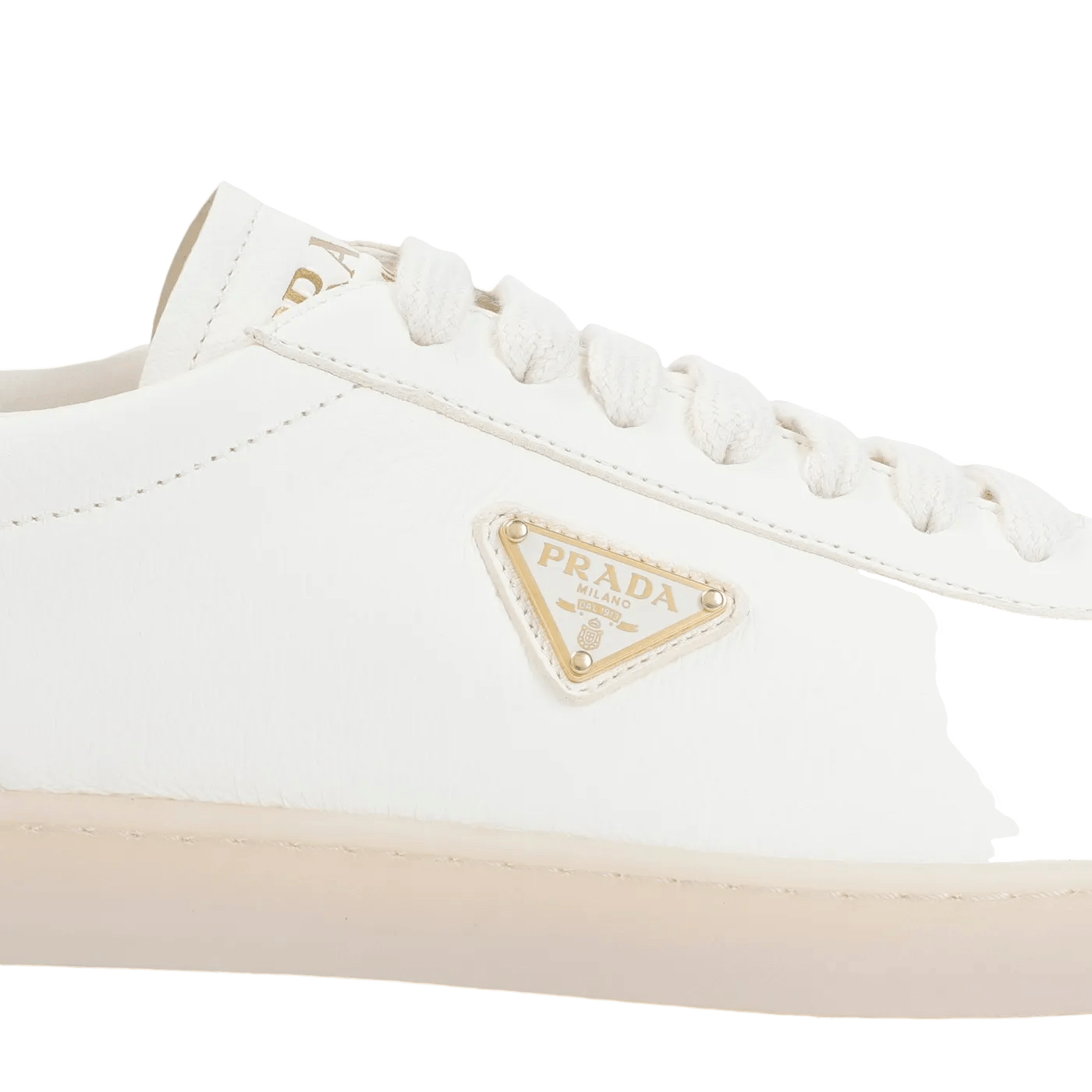 Prada PRADA Lane Ivory Leather Sneakers New And Authentic Size US 9.5 / EU 42-43 - 4 Thumbnail