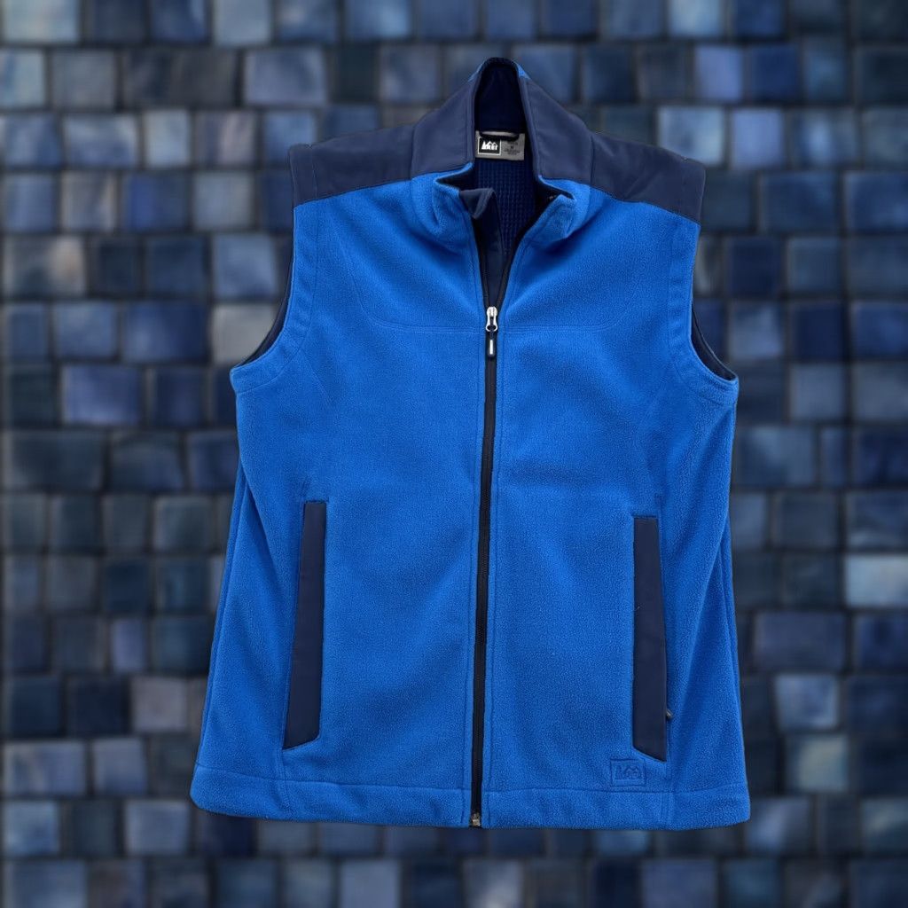 Vintage REI Blue Full Zip Fleece Polyester Vest Zip Pockets Men’s Size Medium Size US M / EU 48-50 / 2 - 1 Thumbnail
