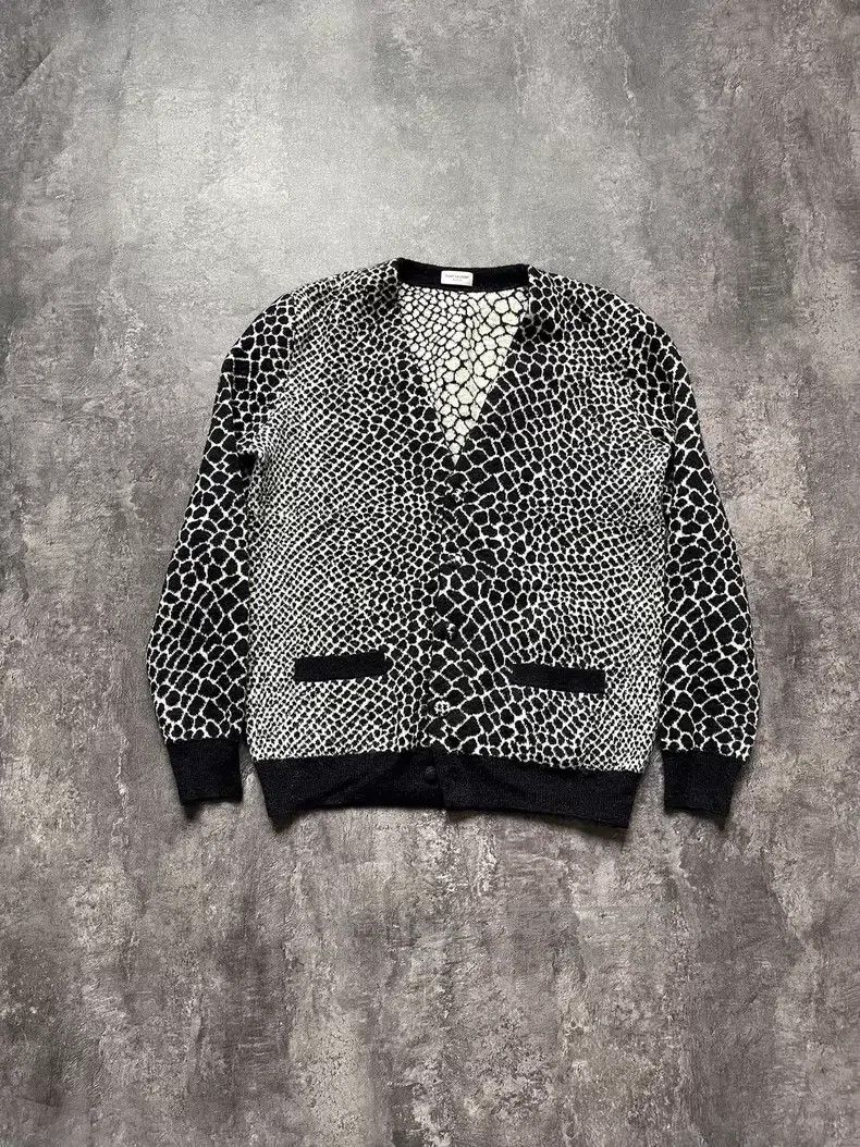 Saint Laurent Paris Saint Laurent Paris Crocodile Pattern Mohair Knit Open Car Size US L / EU 52-54 / 3 - 1 Thumbnail