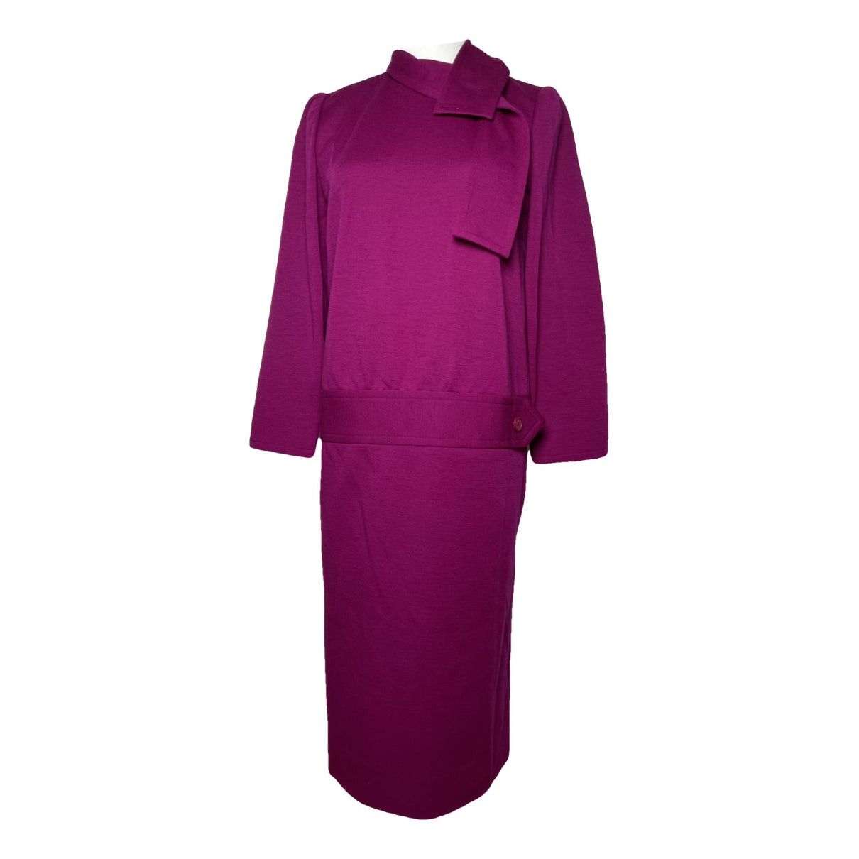 Givenchy Purple Wool Trench Coat Size S / US 4 / IT 40 - 1 Thumbnail
