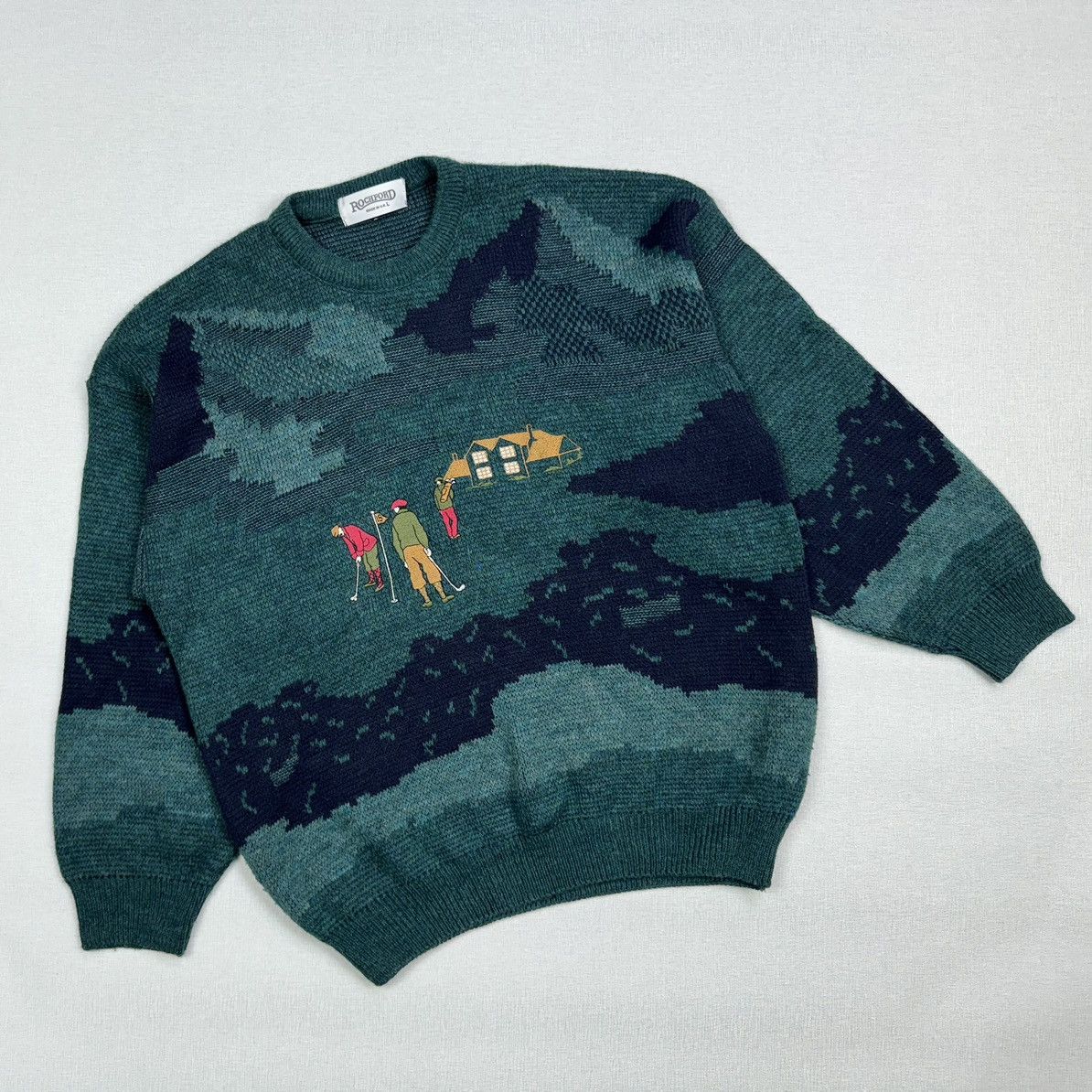 Vintage Men’s Vintage Rochford Golf Print Sweater size L Size US L / EU 52-54 / 3 - 1 Thumbnail