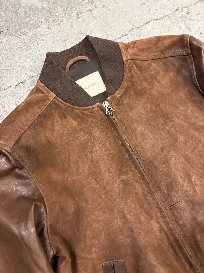 Pierre Balmain 2000s Pierre Balmain Brown Suede Bomber Jacket Size US M / EU 48-50 / 2 - 6 Thumbnail