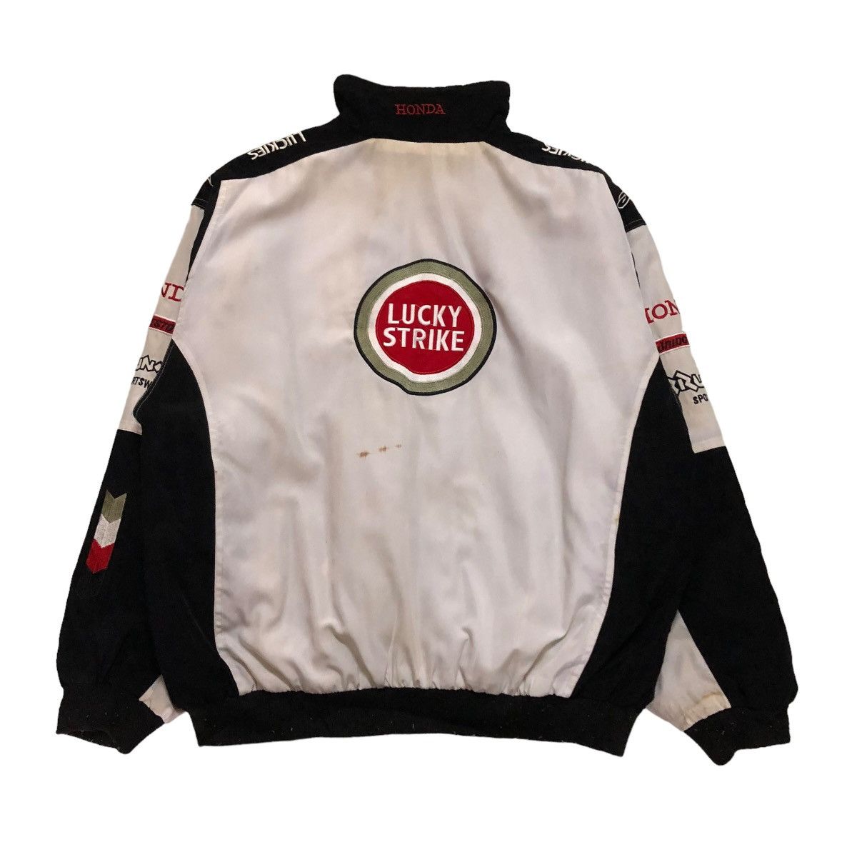 Hein Gericke 🔥VINTAGE BIKER JACKET RACING LUCKY STRIKE BIG LOGO Size US XXL / EU 58 / 5 - 2 Thumbnail