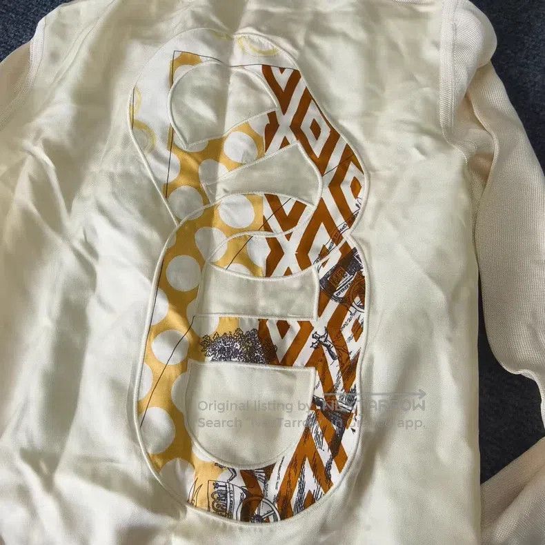 Hermes Hermes Beige Pig Nose Printed Silk Knit Open Cardigan Size XS / US 0-2 / IT 36-38 - 5 Thumbnail