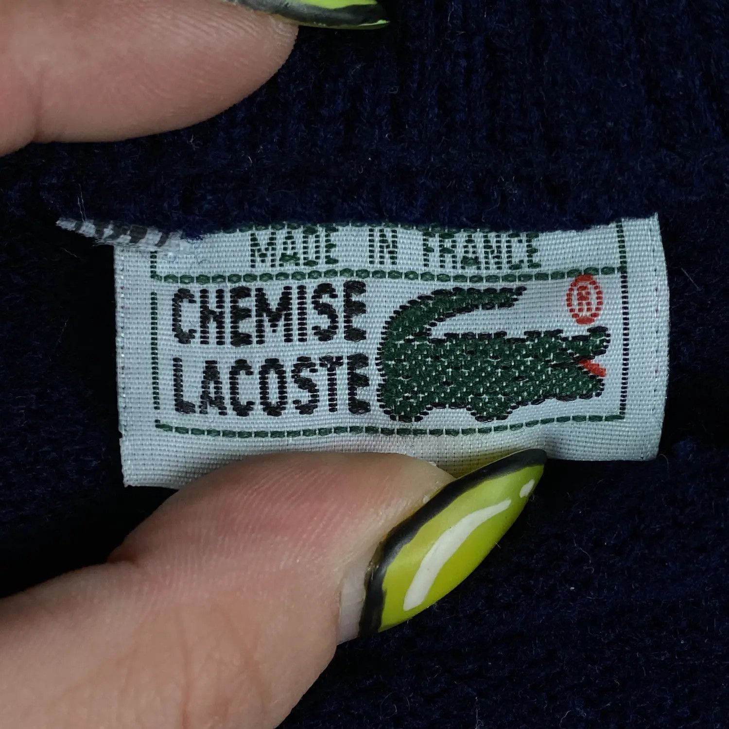 Lacoste × Vintage Mens Sweater Chemise Lacoste V Neck Vintage Size XL Size US XL / EU 56 / 4 - 5 Thumbnail