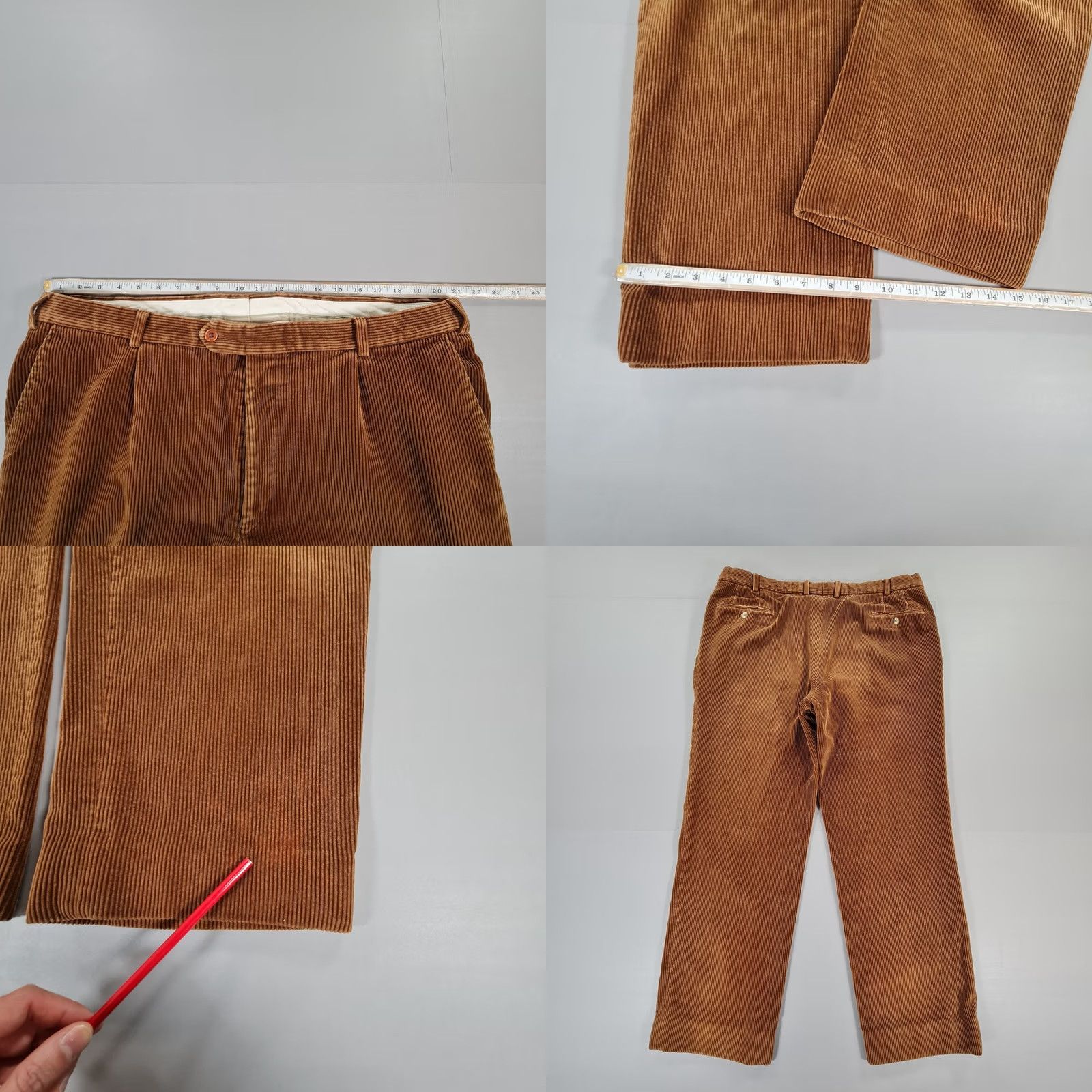 Turnbull & Asser VINTAGE Turnbull & Asser Mens Corduroy Trousers Brown W42 L30 Classic Pants Size US 42 / EU 58 - 8 Thumbnail