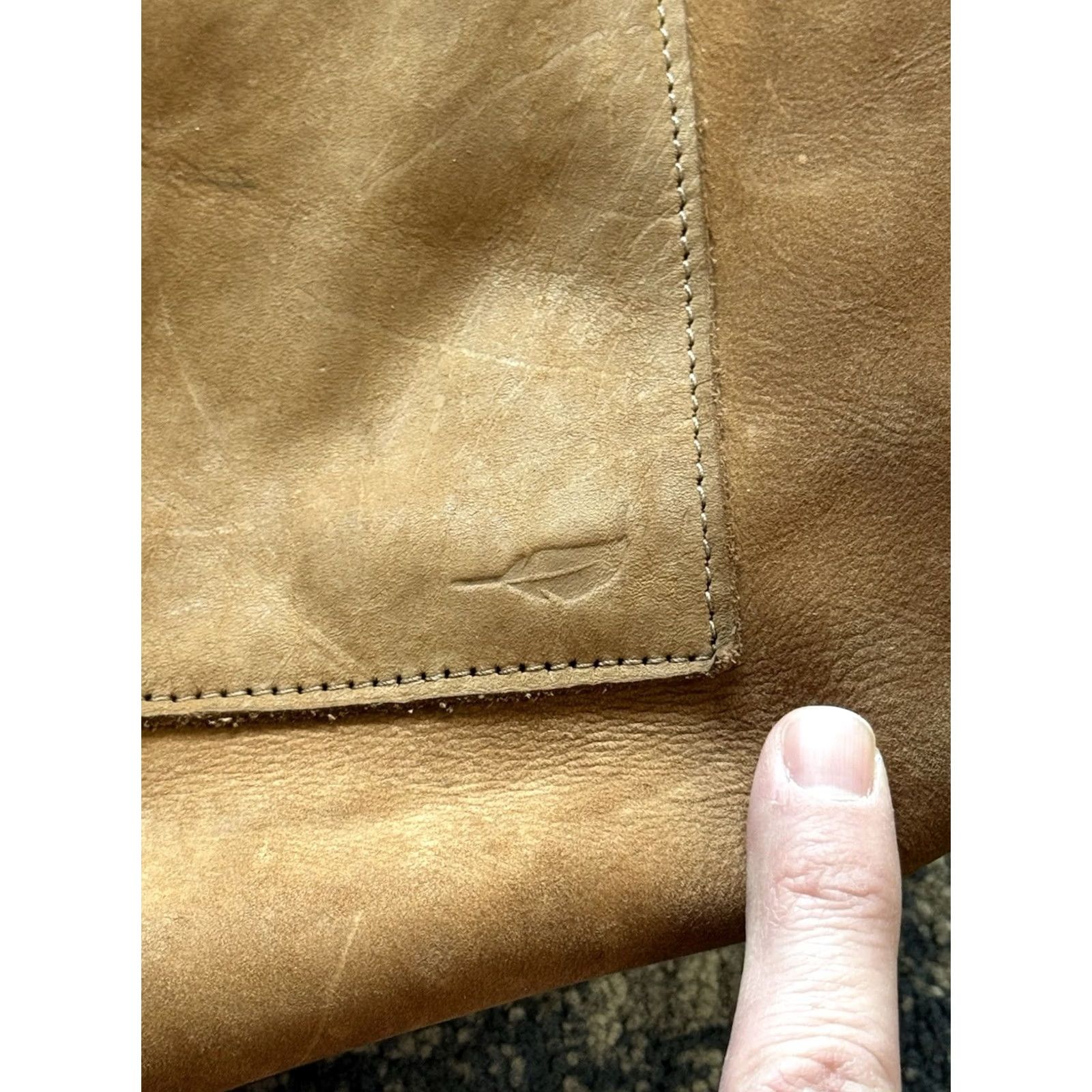 Vintage One Mission Mercantile Tote Bag Brown Nubuck Leather Yasmina Large Woman Womens Bag Square 16x14x5 Casual Designer Size ONE SIZE - 5 Thumbnail