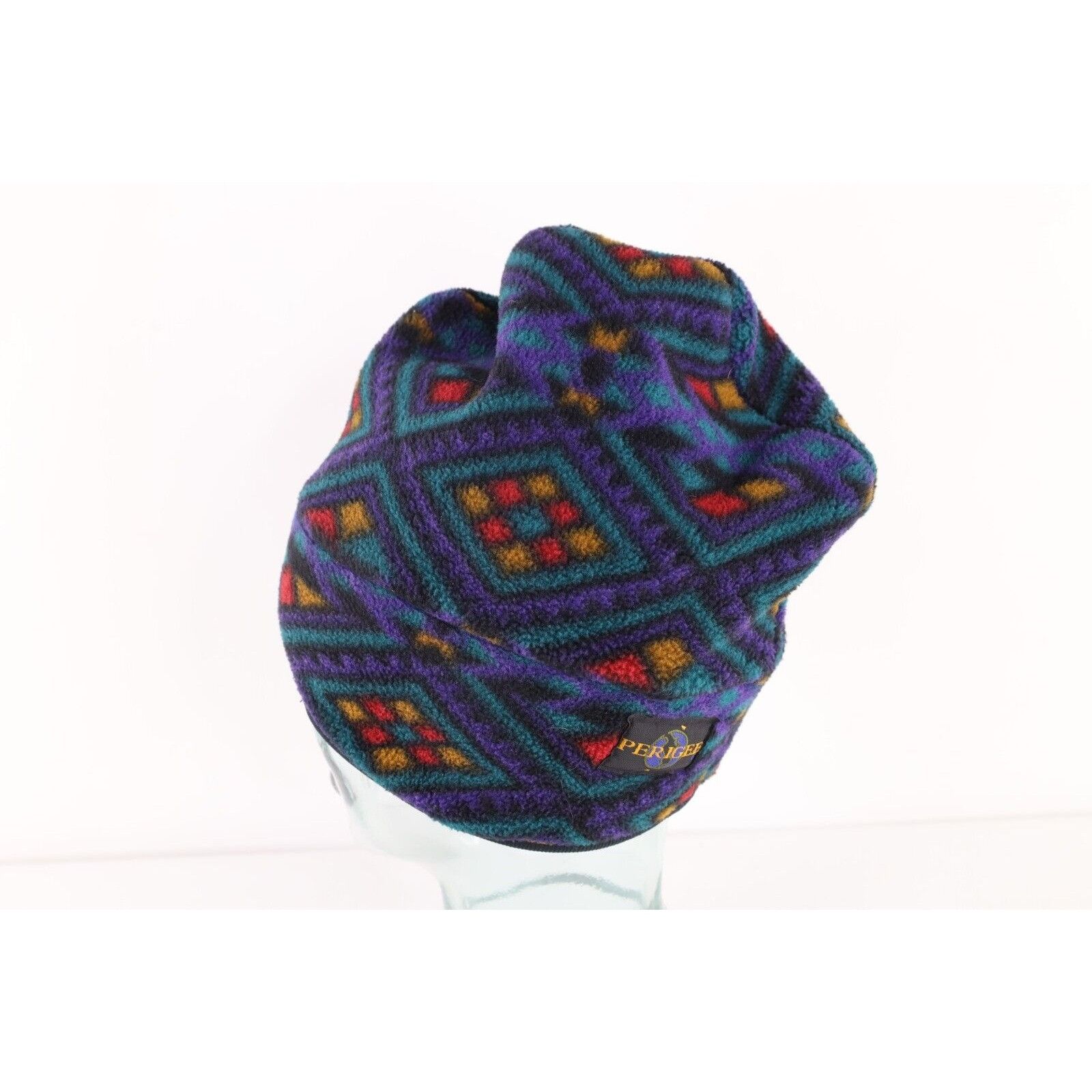 Vintage Vintage 90s Streetwear Rainbow Geometric Winter Beanie Size ONE SIZE - 2 Thumbnail