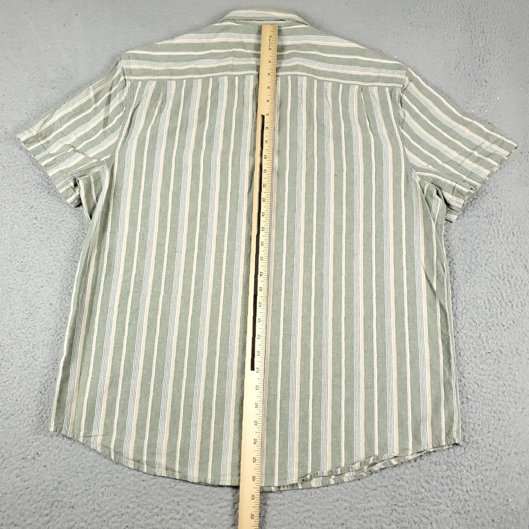 Lucky Brand Lucky Brand Button Up Shirt Mens XL Blue Striped Casual Short Sleeve Size US XL / EU 56 / 4 - 3 Thumbnail