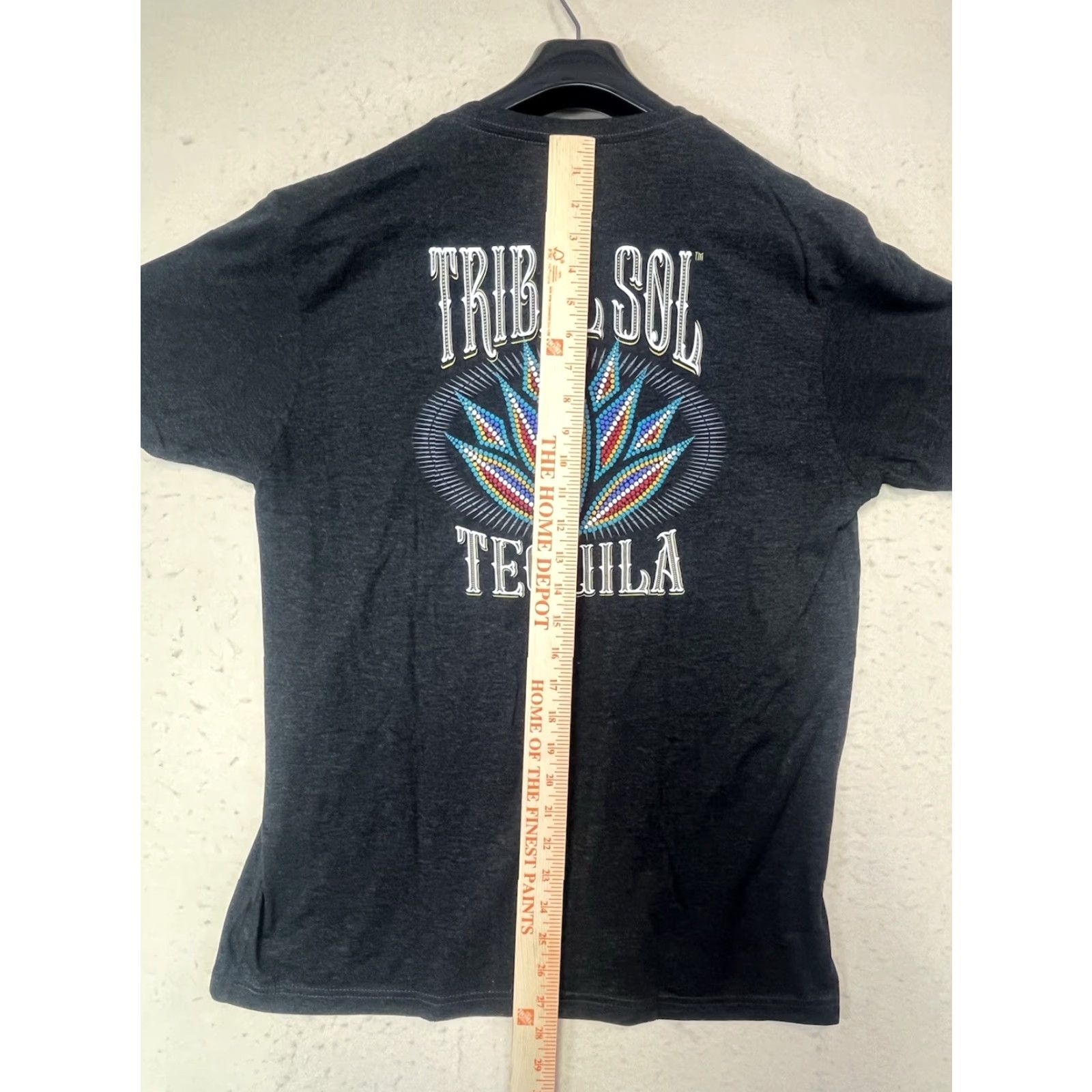 Vintage Tequila Men T-Shirt Tribal Sol Tequila Black Crew Neck Short Sleeve L Black Graphic Print Shirt Mens Size US L / EU 52-54 / 3 - 4 Thumbnail