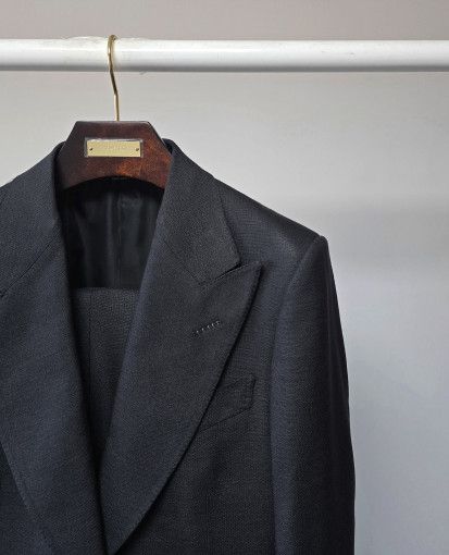 Tom Ford o1sm1stk0824 Atticus Grand Hopsack Silk Two-Piece Suit Black Size US L / EU 52-54 / 3 - 2 Thumbnail
