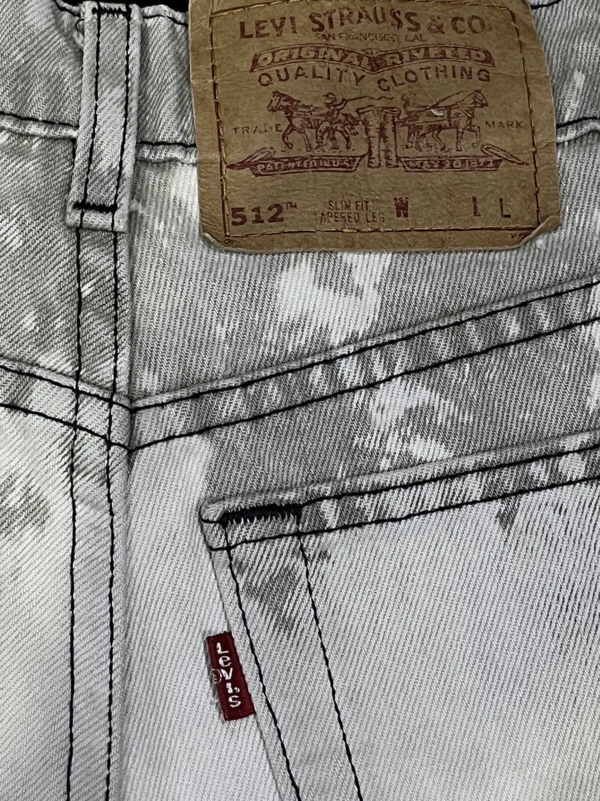 Levi's Vintage Clothing Levi's Rework Distressed Leopard Patch Studded Bleach Shorts Size 27" / US 4 / IT 40 - 8 Thumbnail
