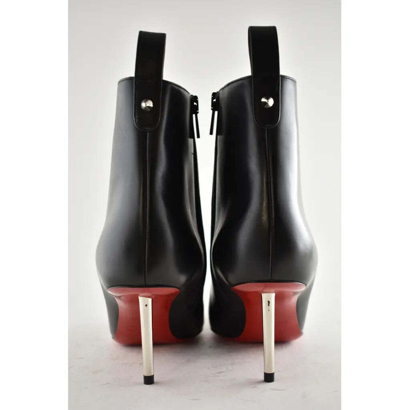 Christian Louboutin Christian Louboutin Epic Booty 70 Black Calf Leather Zipper Size US 8 / IT 38 - 11 Thumbnail